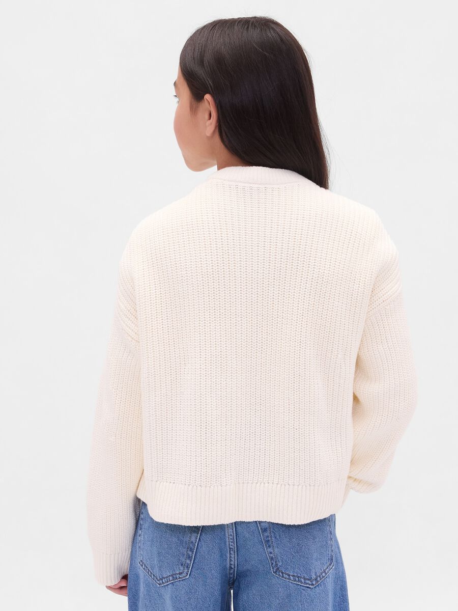 Cardigan bianco in cotone per bambina Bambina_1
