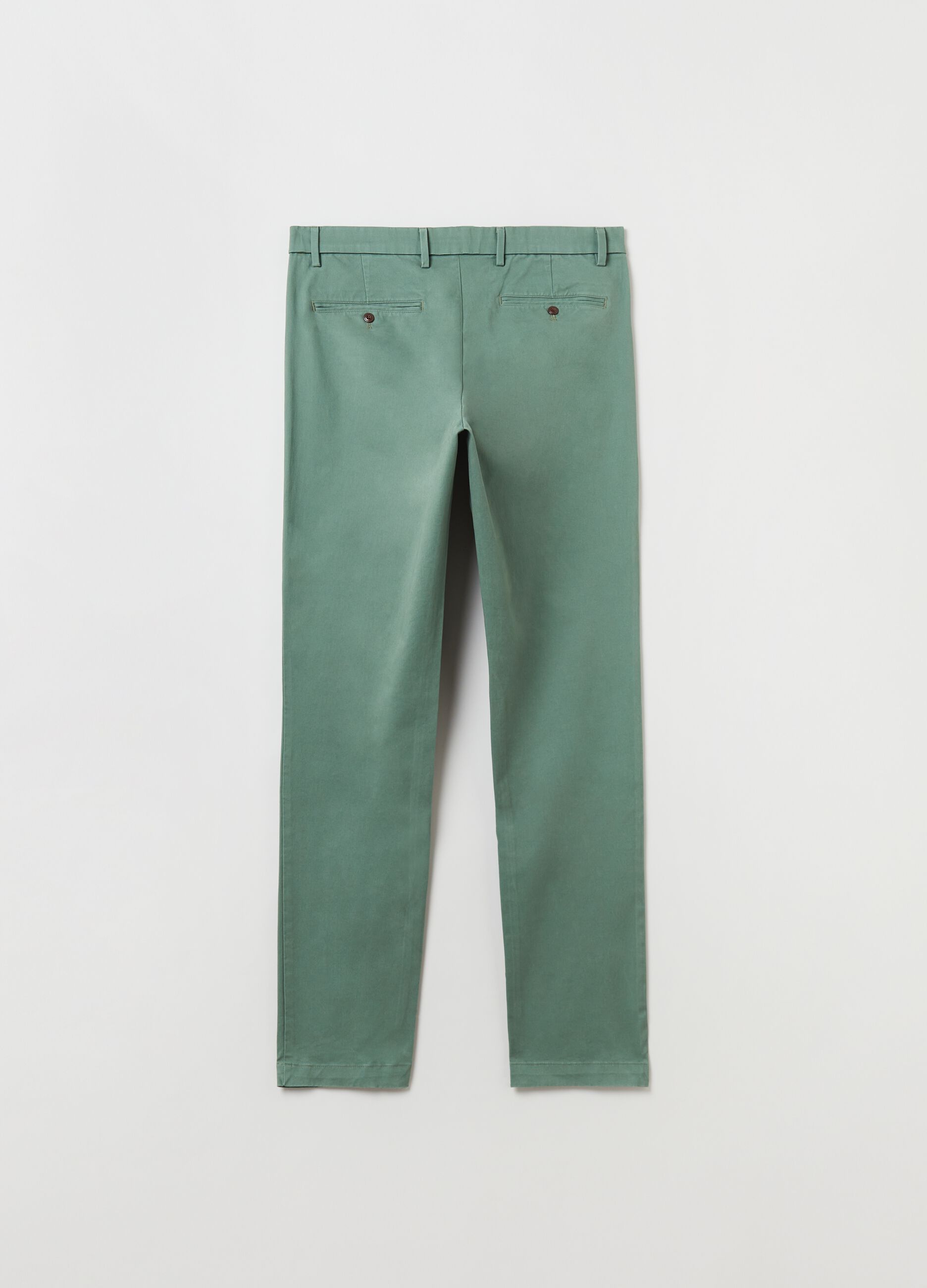 Slim fit, stretch cotton trousers_1