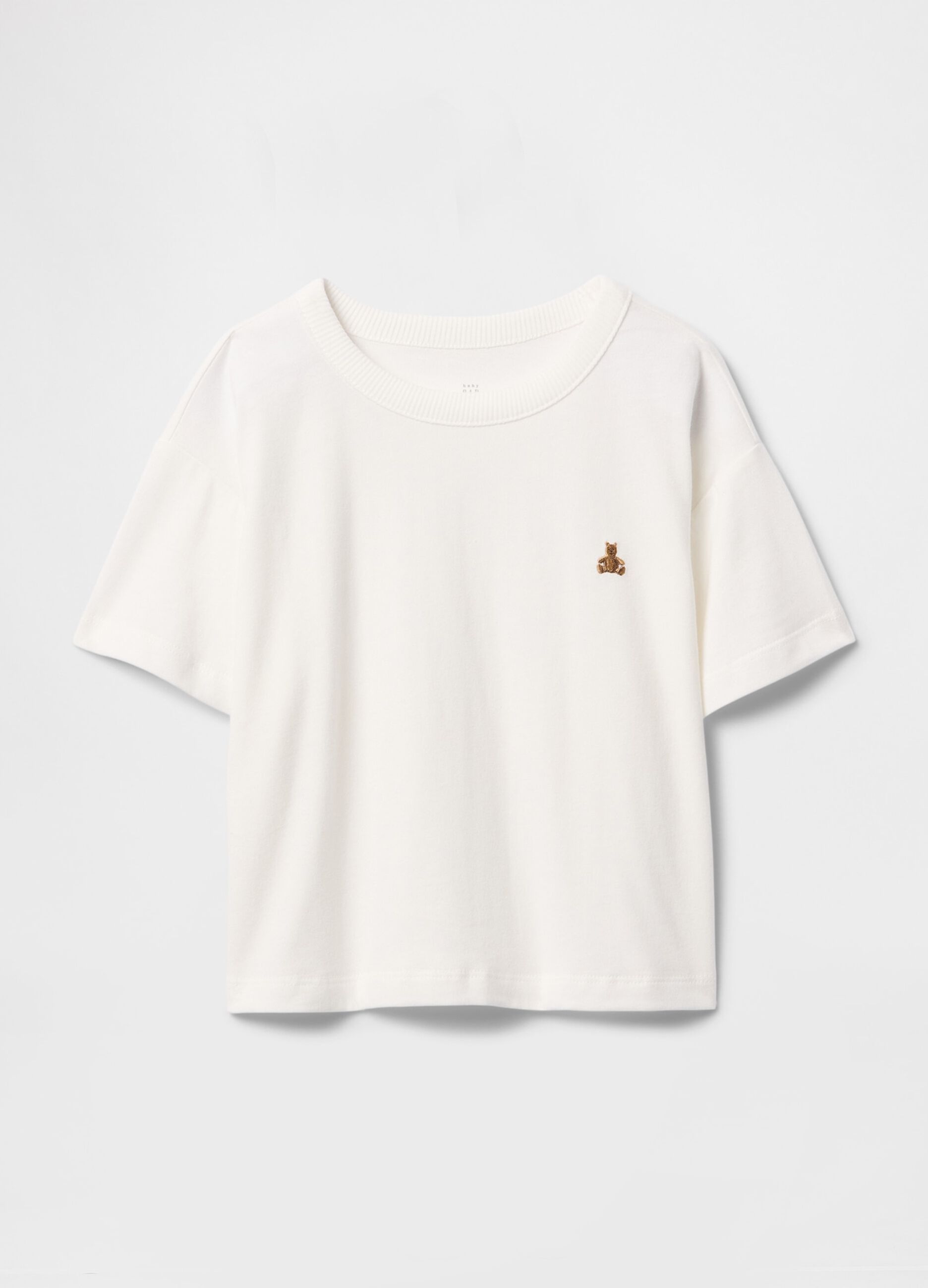 T-shirt bianca da bambina con ricamo_2