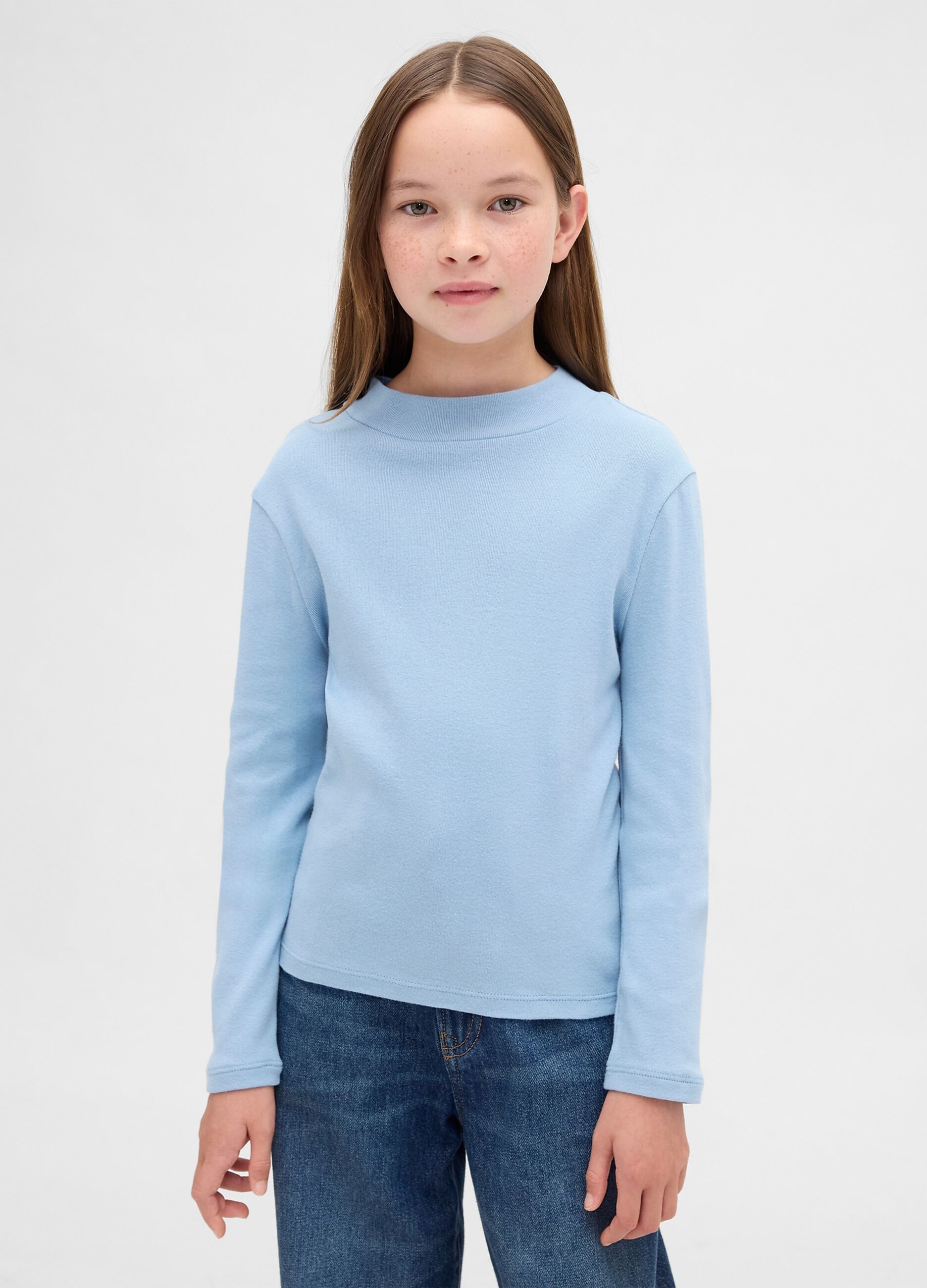 Light blue cotton long sleeve shirt