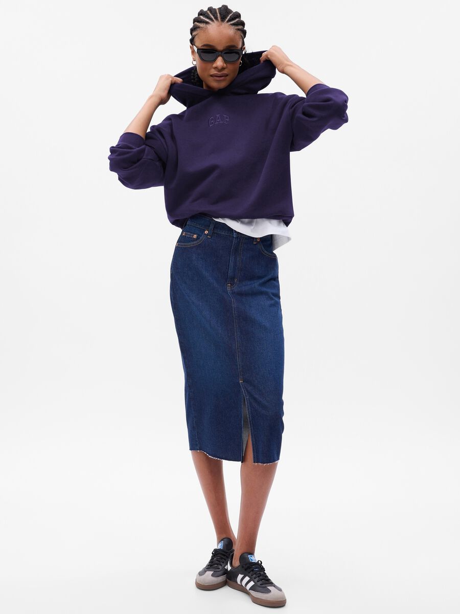 Felpa oversize con cappuccio Donna_0