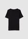 T-shirt girocollo in cotone e viscosa stretch_3