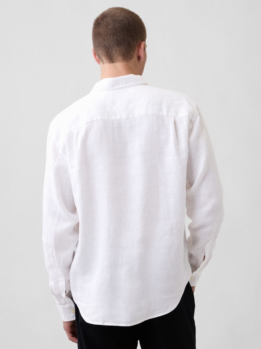 Camicia in puro lino Uomo_1