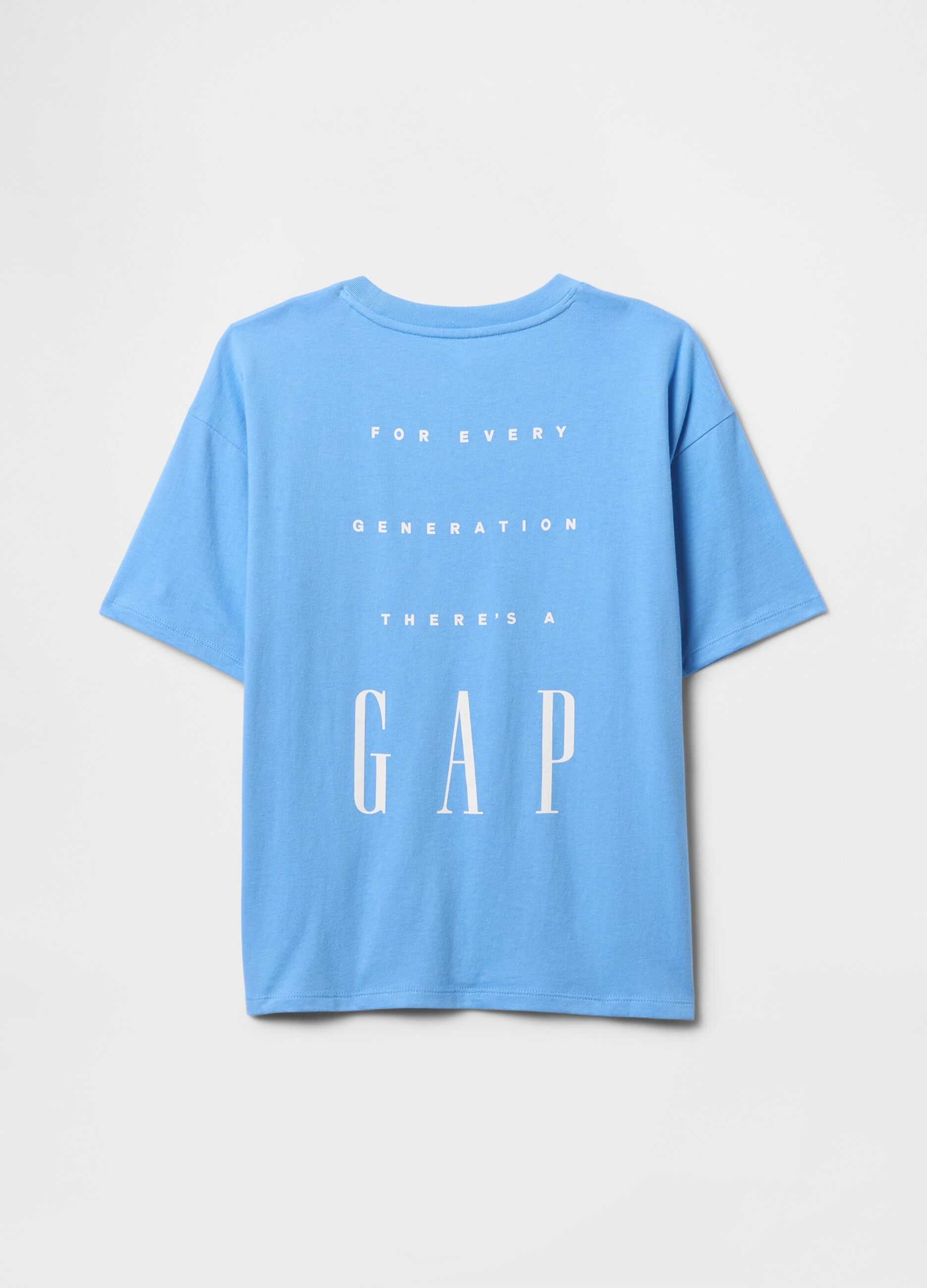 T-shirt azzurra in puro cotone GAP Kids_1