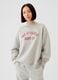 Oversized sweatshirt with mock neck and Athletic logo_0