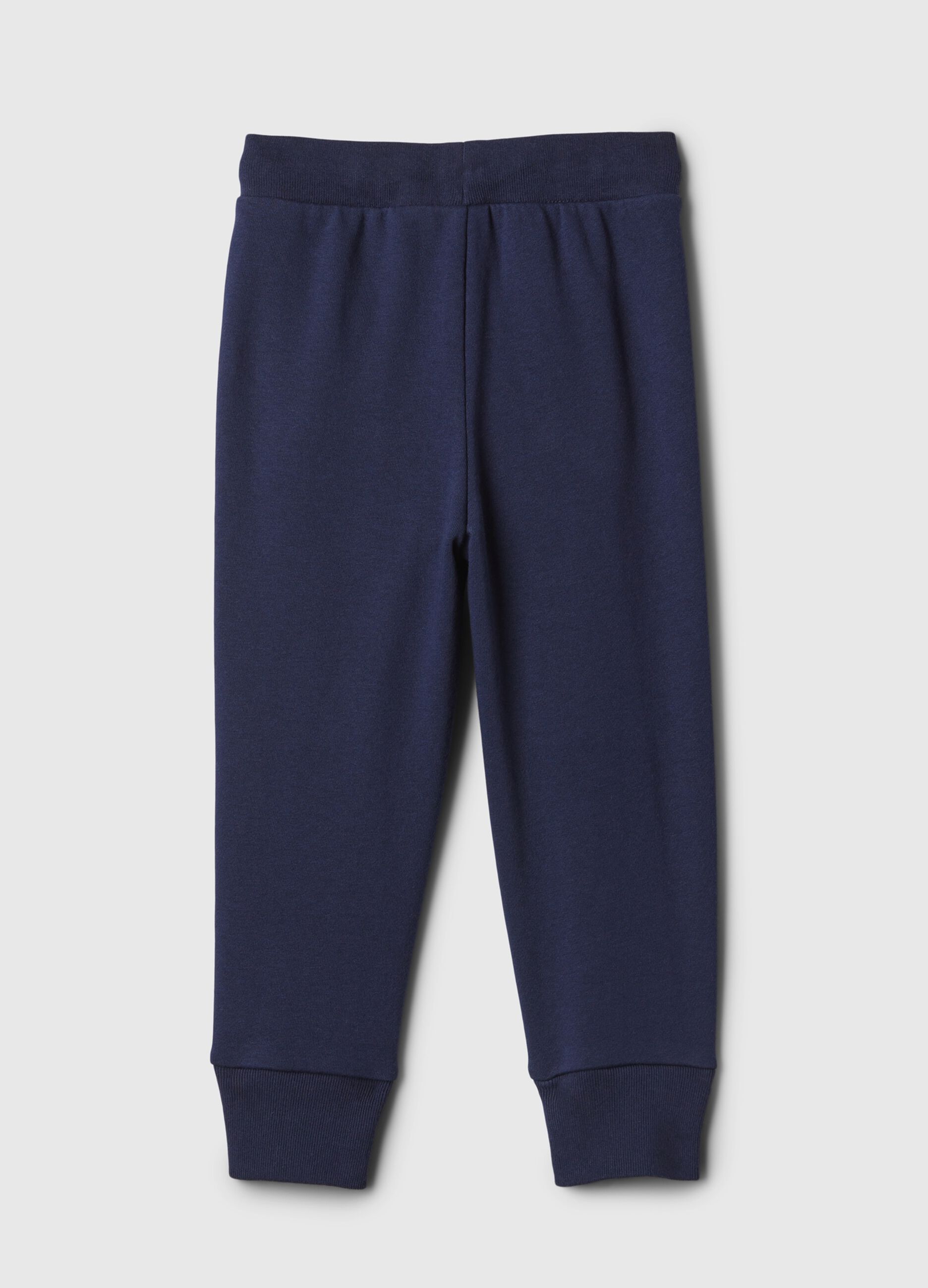 Joggers in felpa con coulisse e ricamo logo_1