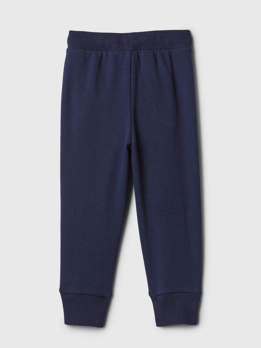 Joggers in felpa con coulisse e ricamo logo Bimbo_1