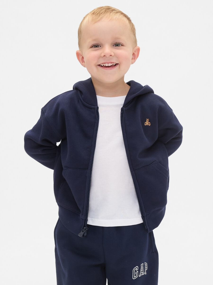 Felpa blu con cappuccio per bambino Bambino_0