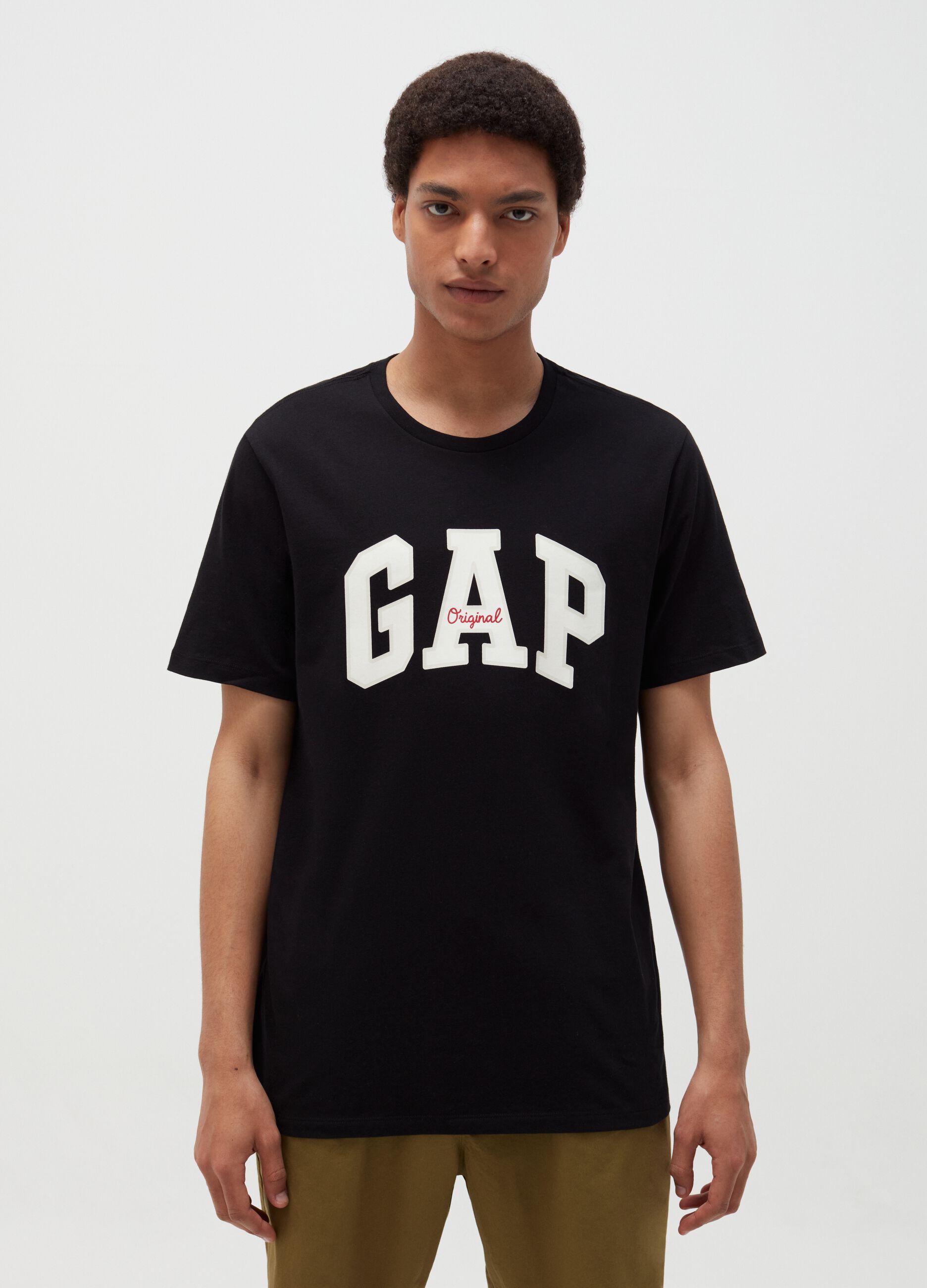 T-shirt girocollo con logo _1