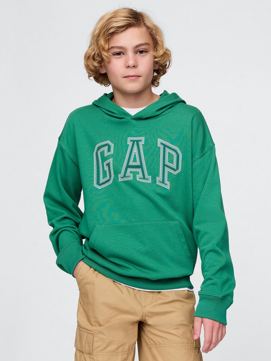Green Hooded Sweatshirt GAP Kids Boy_0