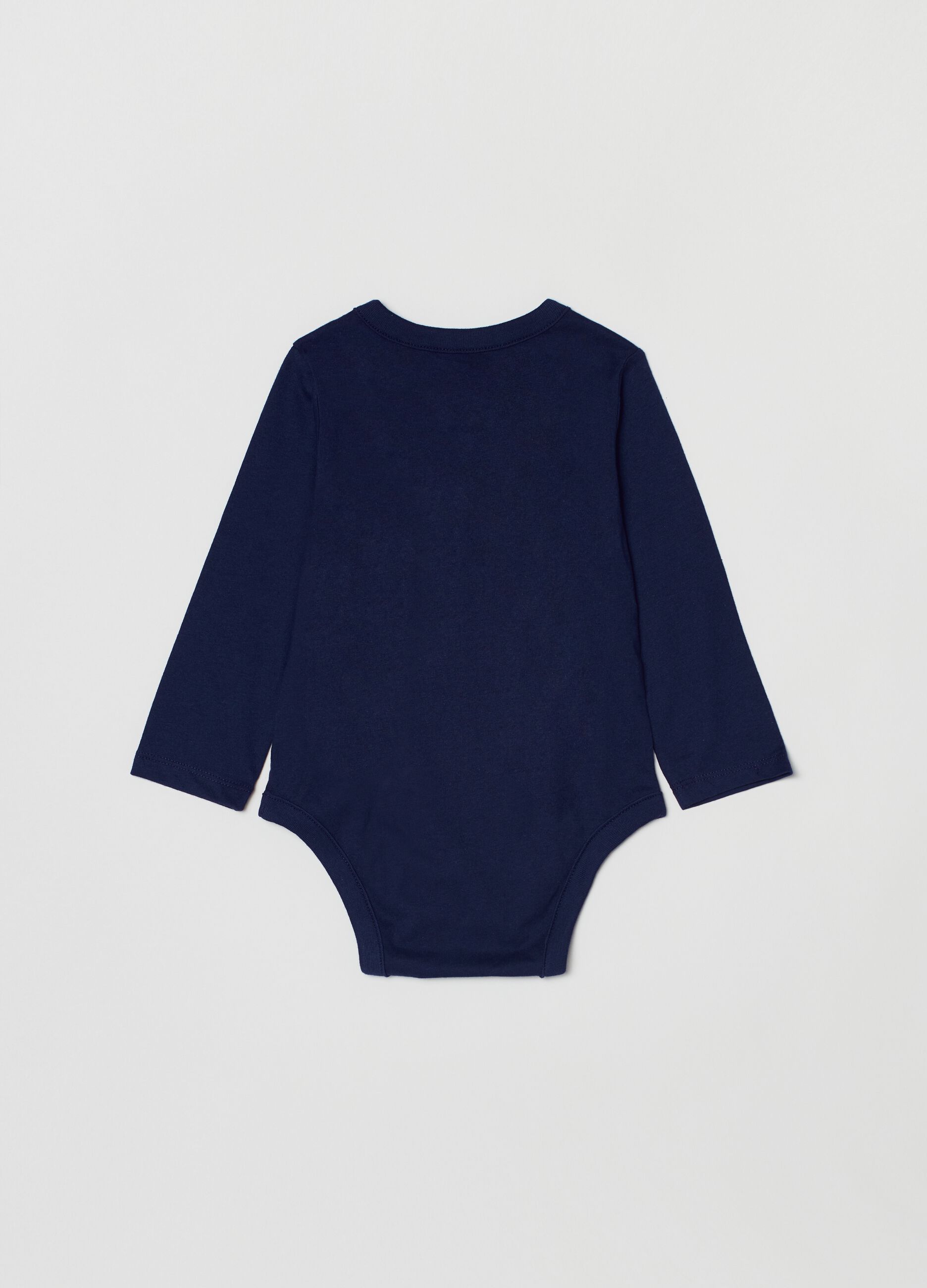 Organic cotton bodysuit with embroidered bear_2