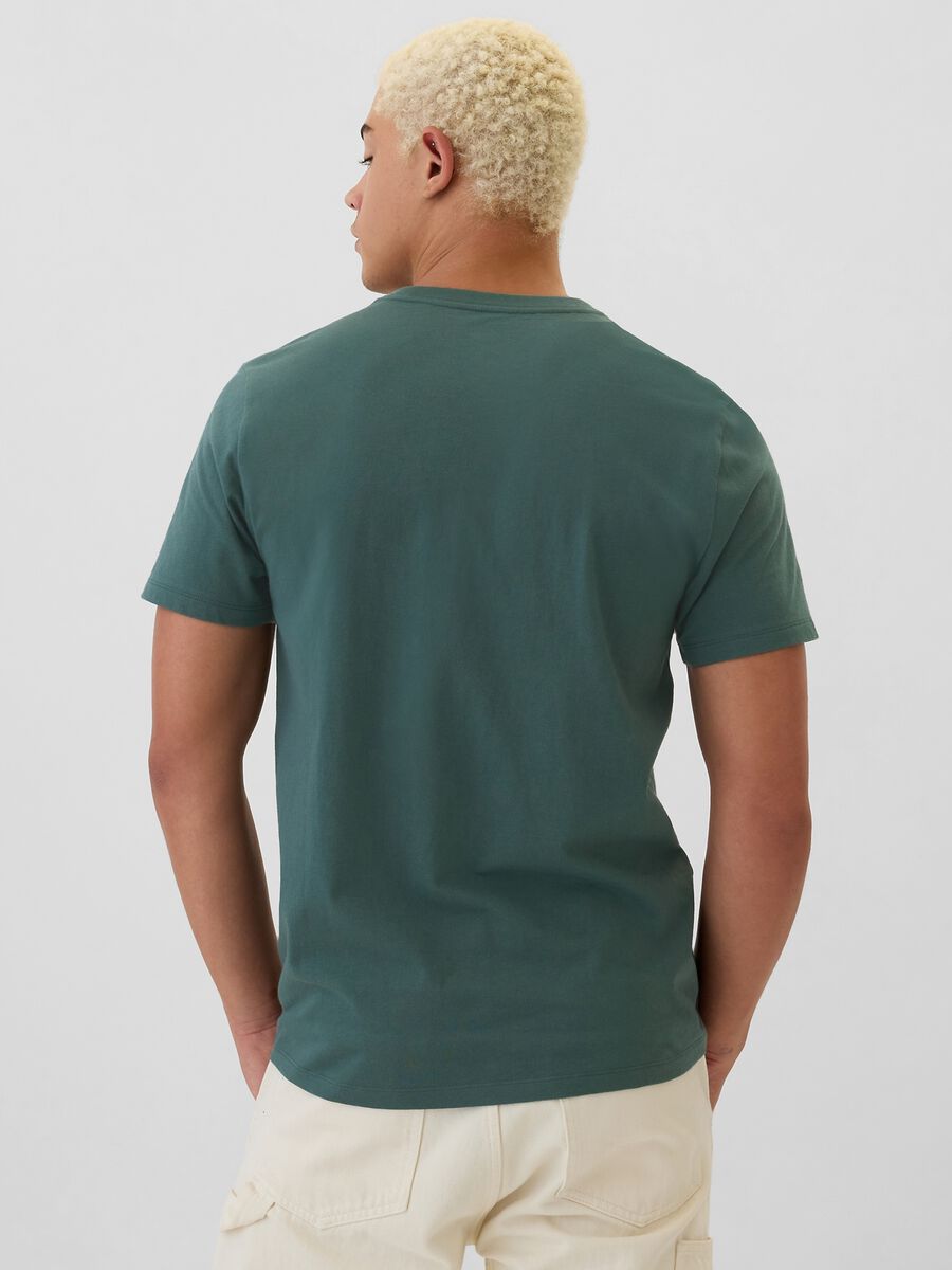 T-shirt in cotone con stampa logo Uomo_2