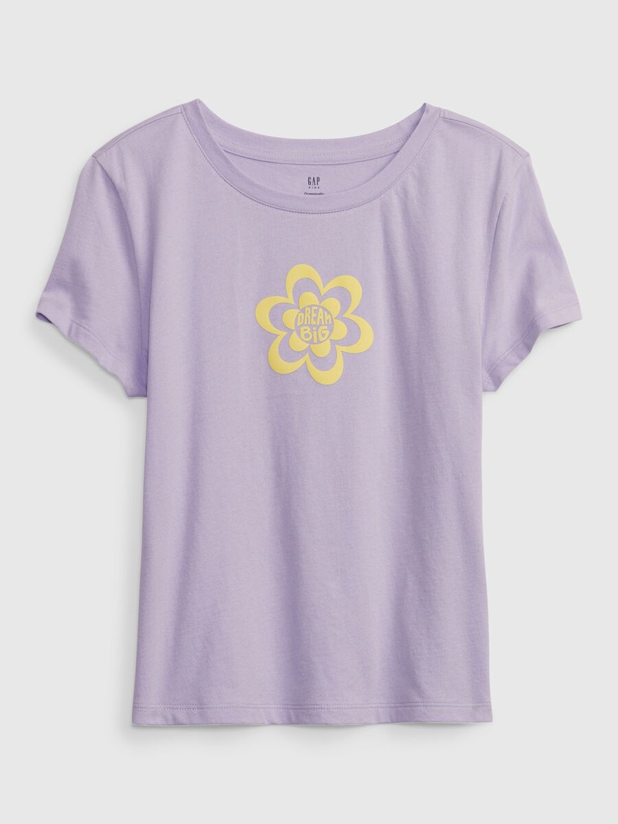 T-shirt with optical flower print Girl_0
