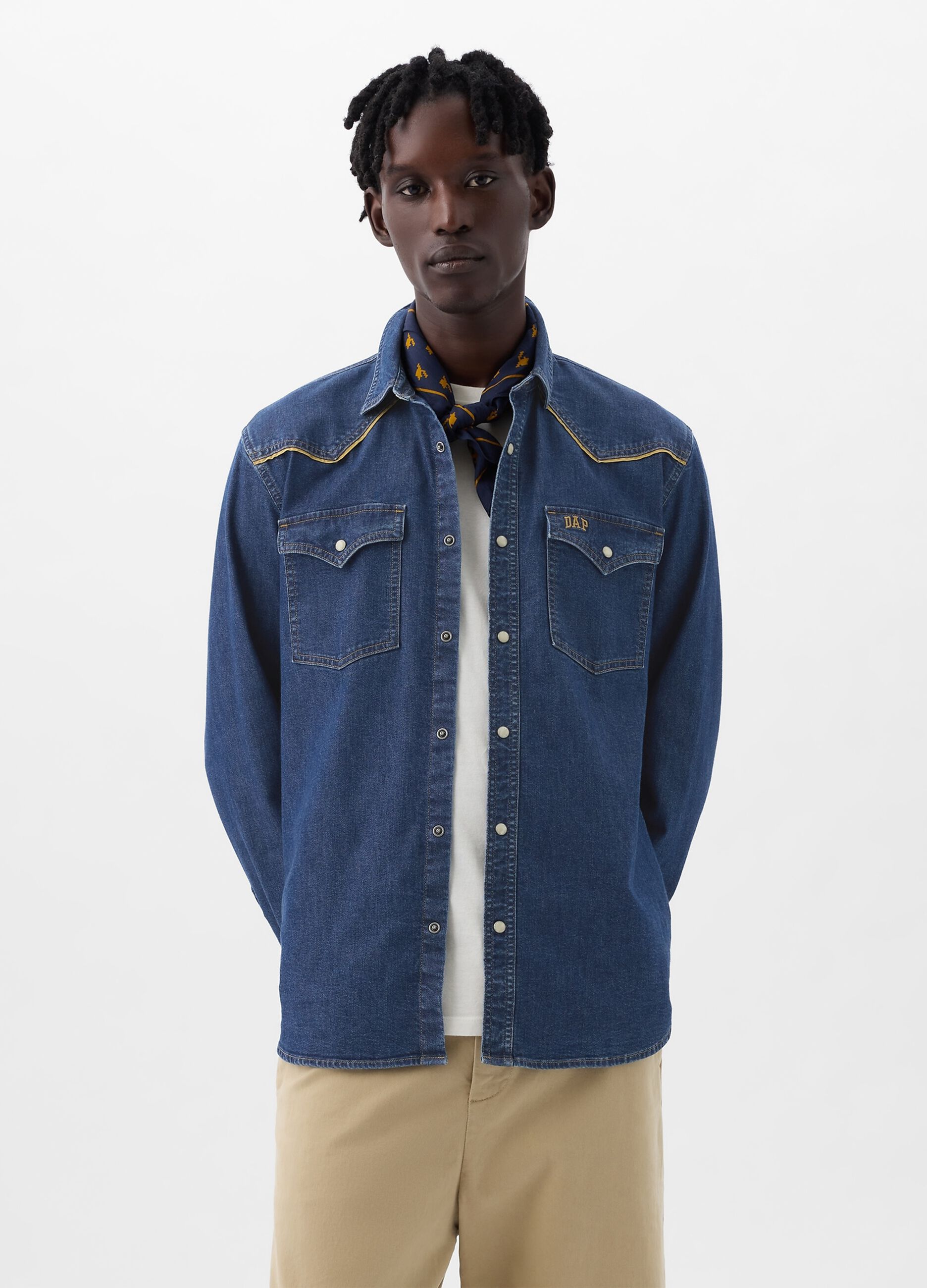 DAP x GAP Camicia western in denim_2