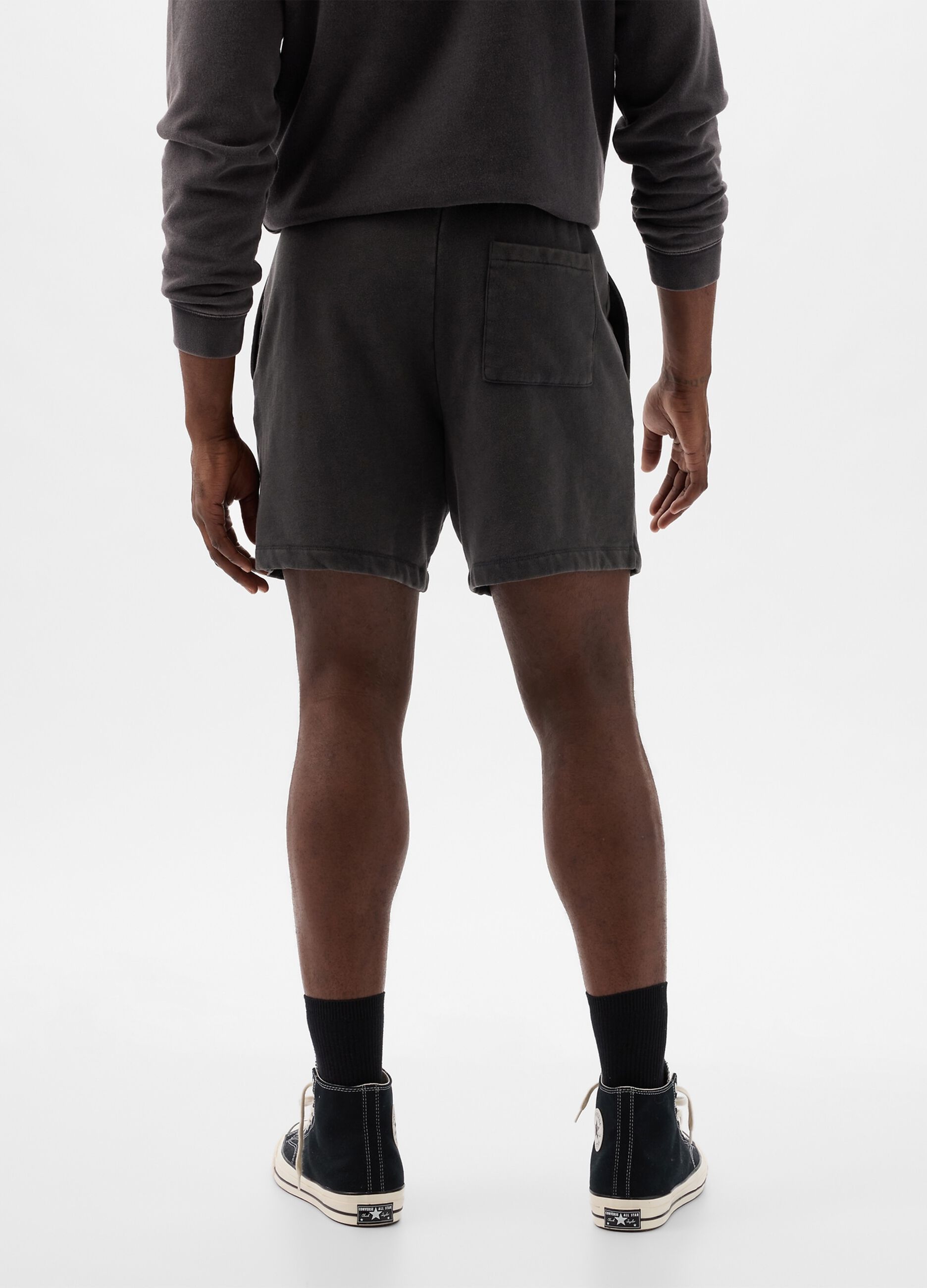 Bermuda jogger in felpa con coulisse_3