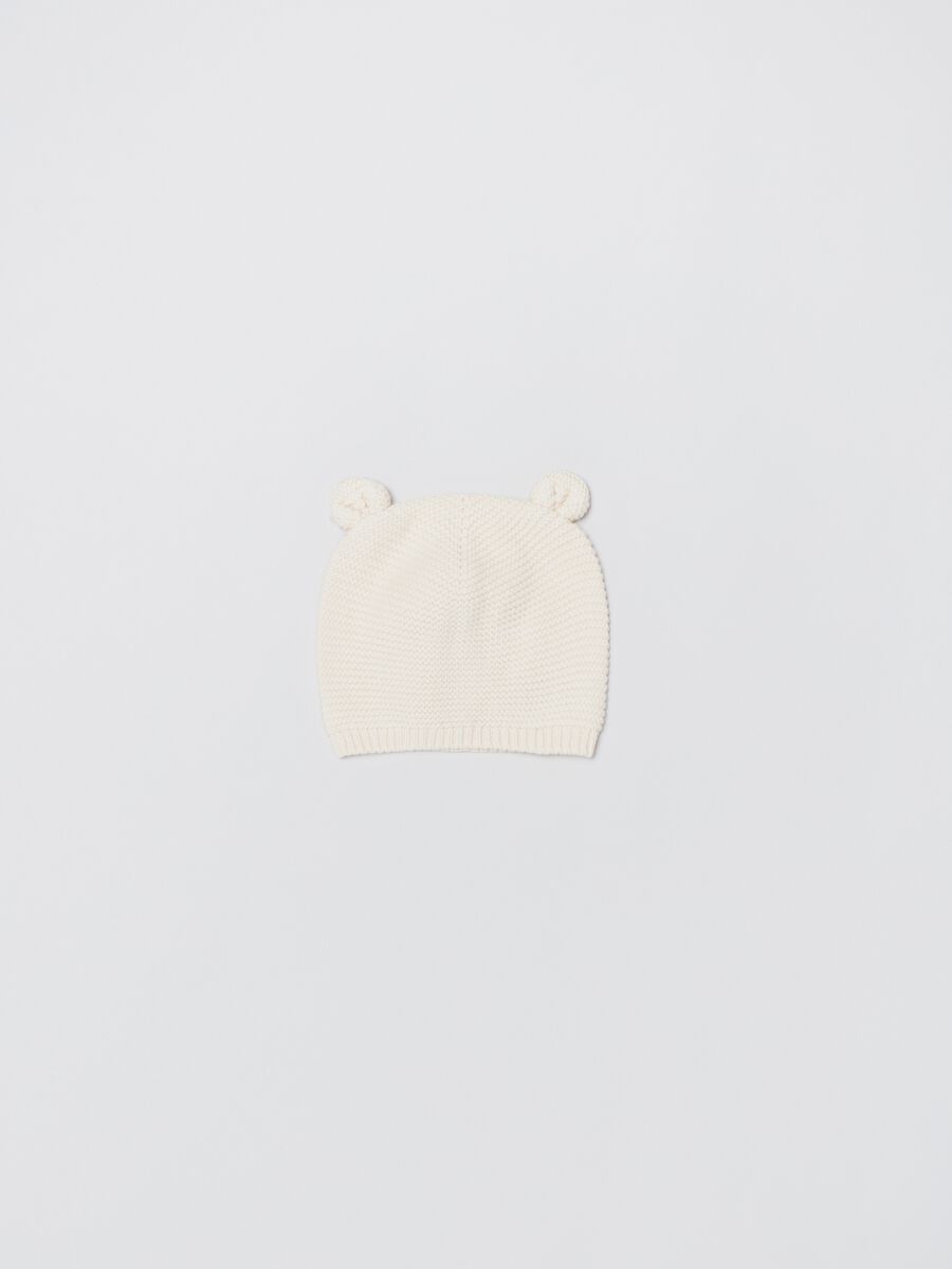 Knitted hat with ears Newborn Boy_0