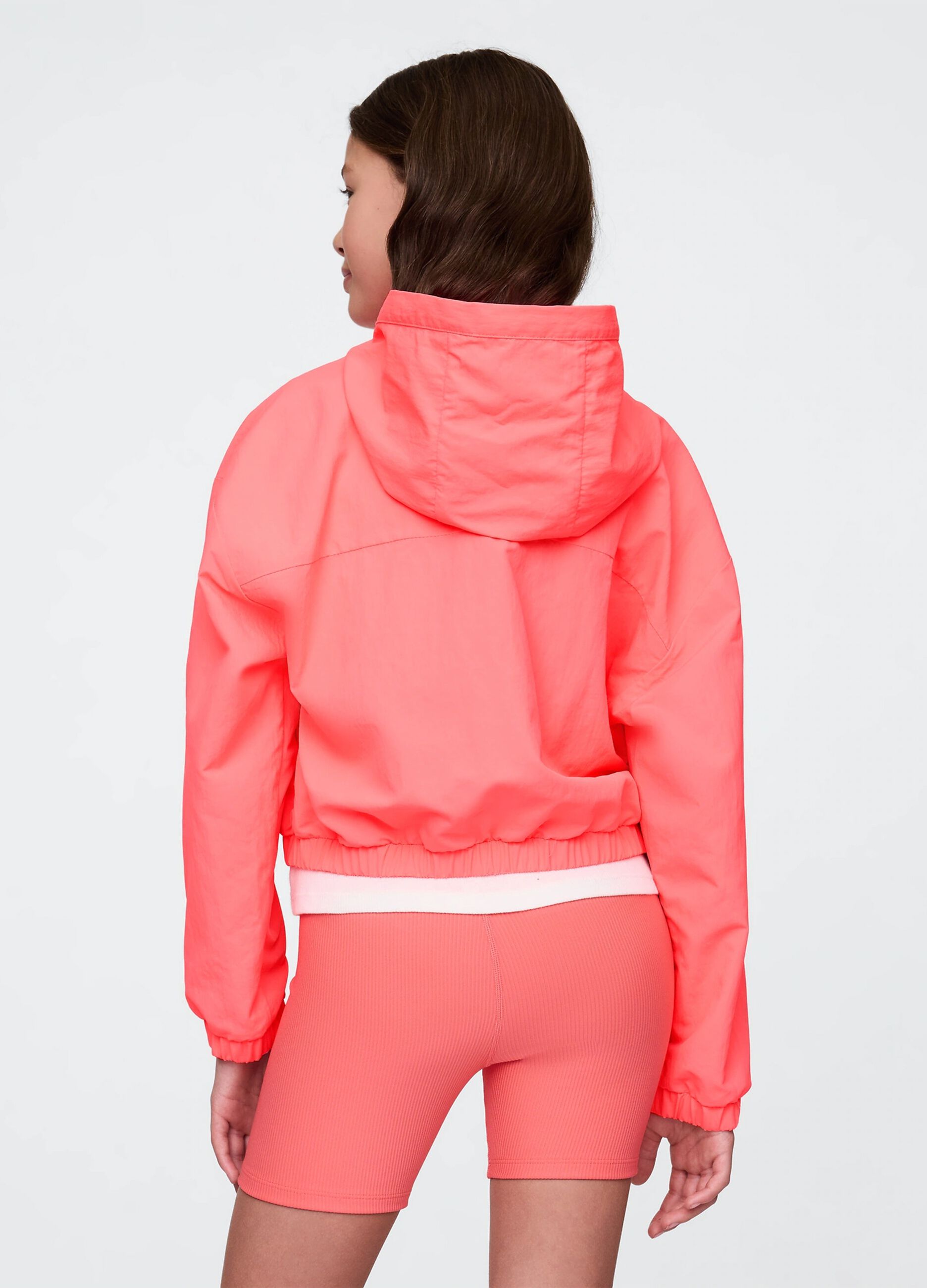 Giacca leggera con cappuccio rosa_2
