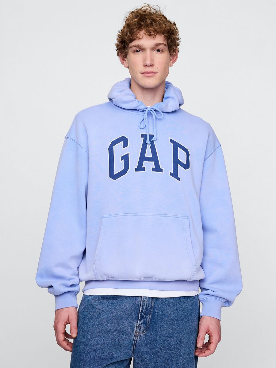 Felpa con cappuccio azzurra GAP Unisex_0