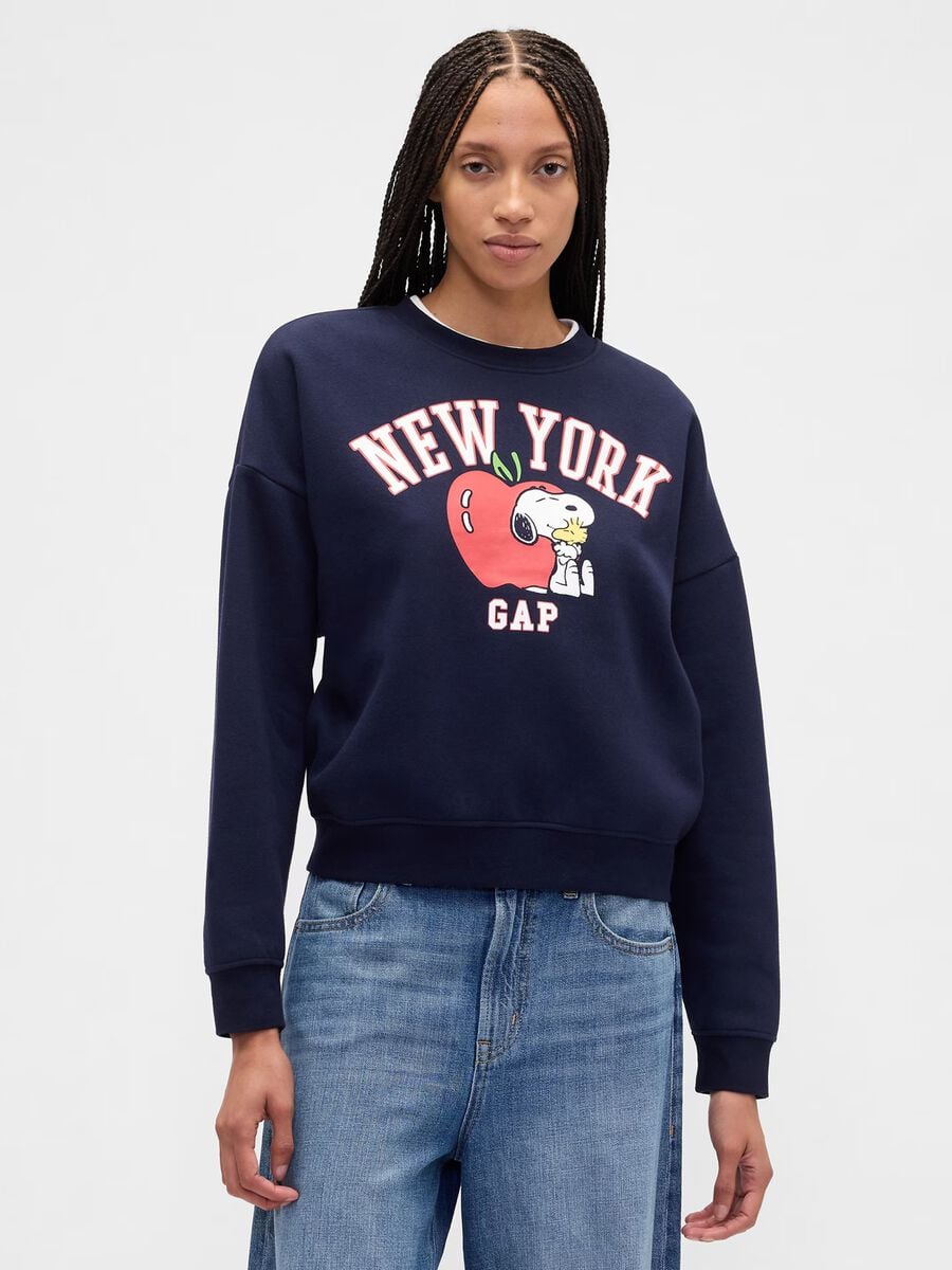 Blue T-shirt with New York graphic Woman_0