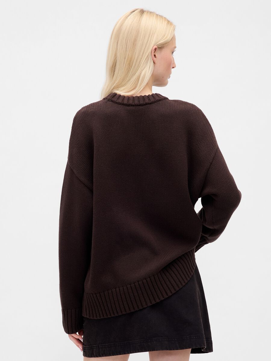 Brown Cotton Sweater Woman_1