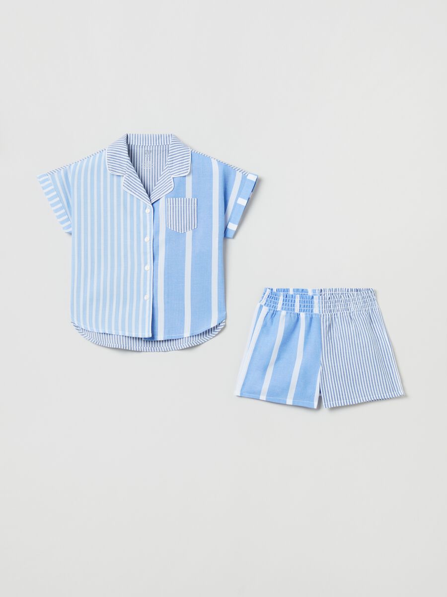 Short pyjamas with striped pattern Girl_1