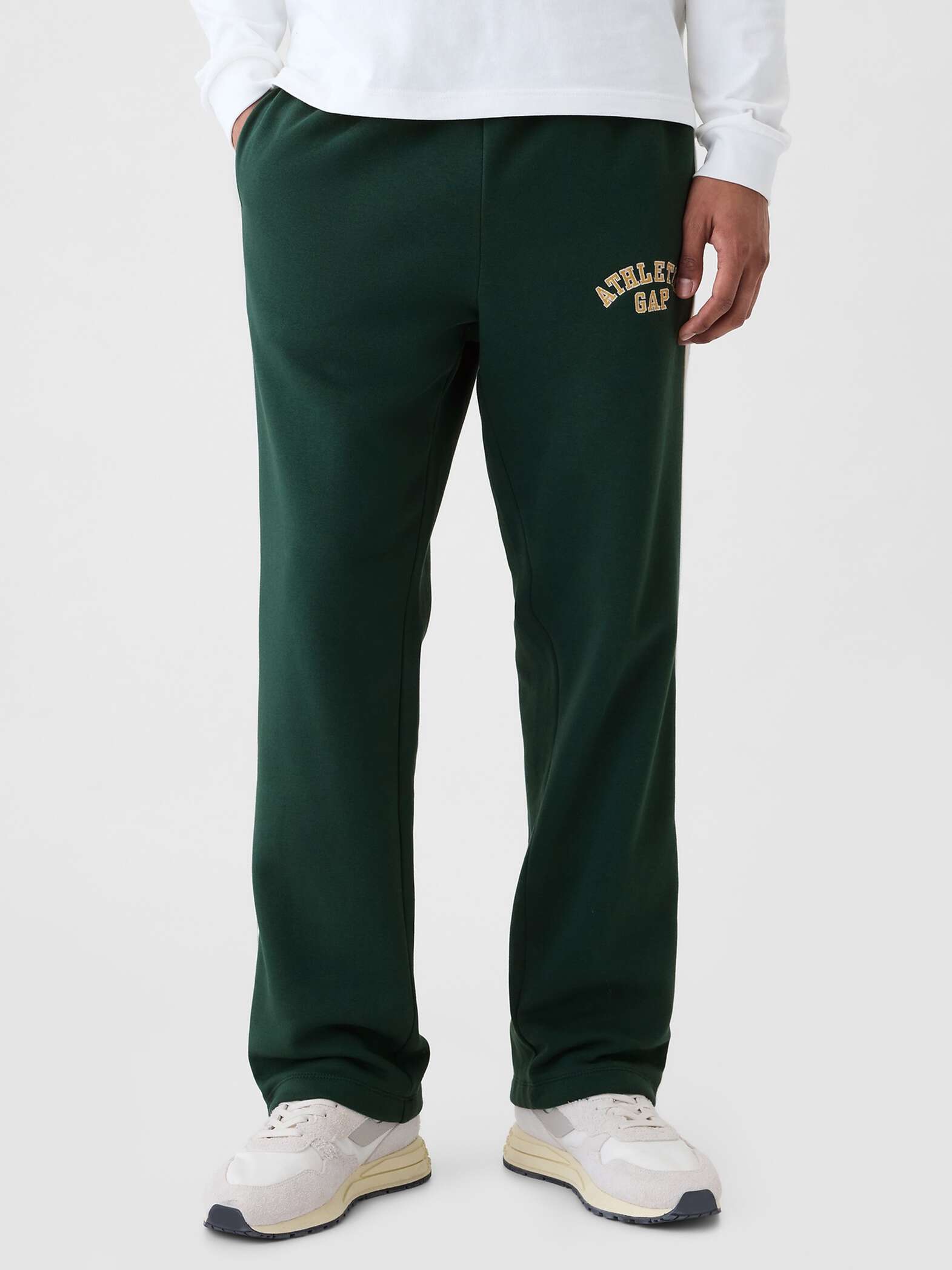 Joggers with striped bands and Athletic logo embroidery_1
