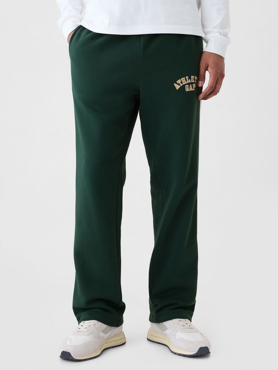 Joggers con bande rigate ricamo logo Athletic Uomo_1