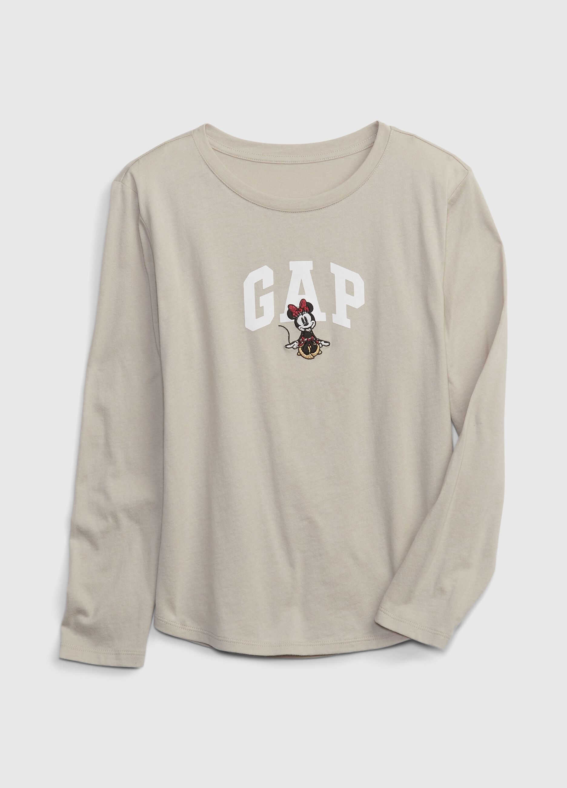 T-shirt with logo print and Minnie embroidery