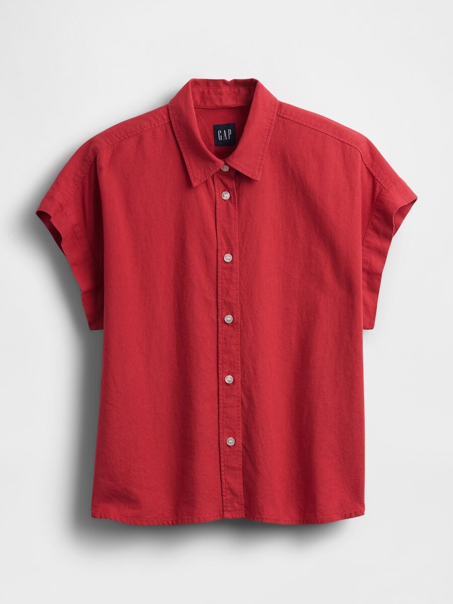 Camicia in misto lino Donna_3