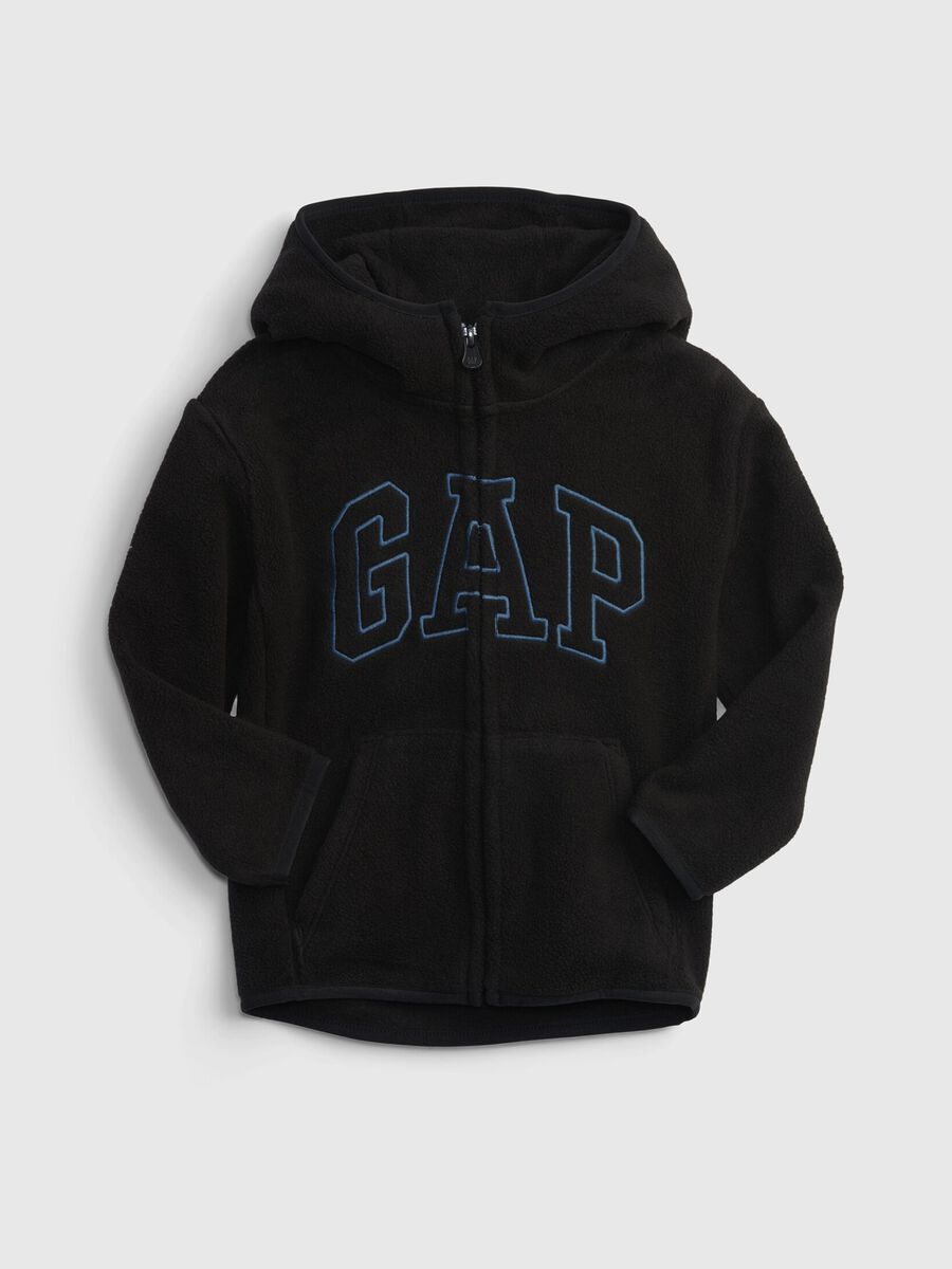 Full-zip in pile con ricamo logo Bimbo_0