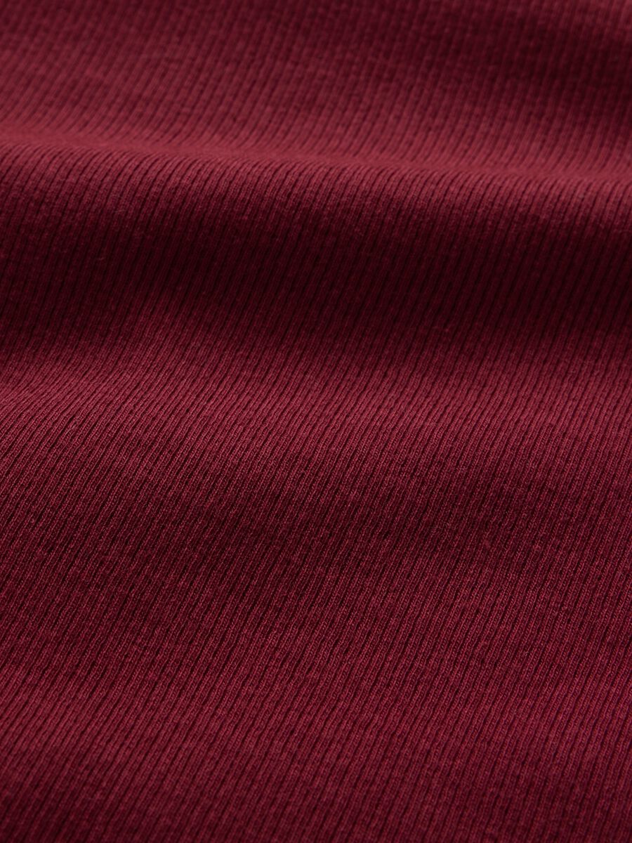 T-shirt a costine in cotone e modal stretch Donna_4