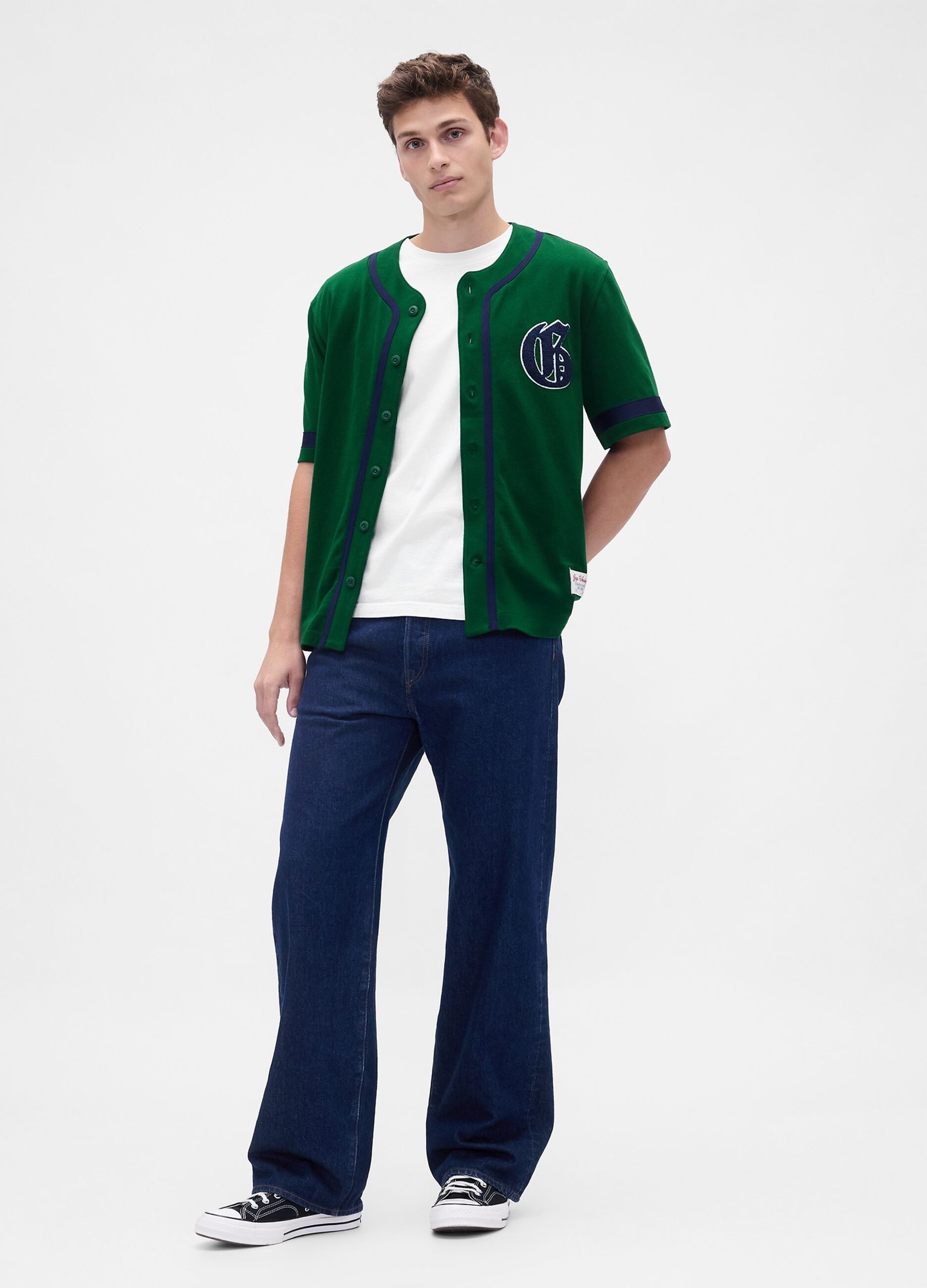 Maglia baseball in cotone