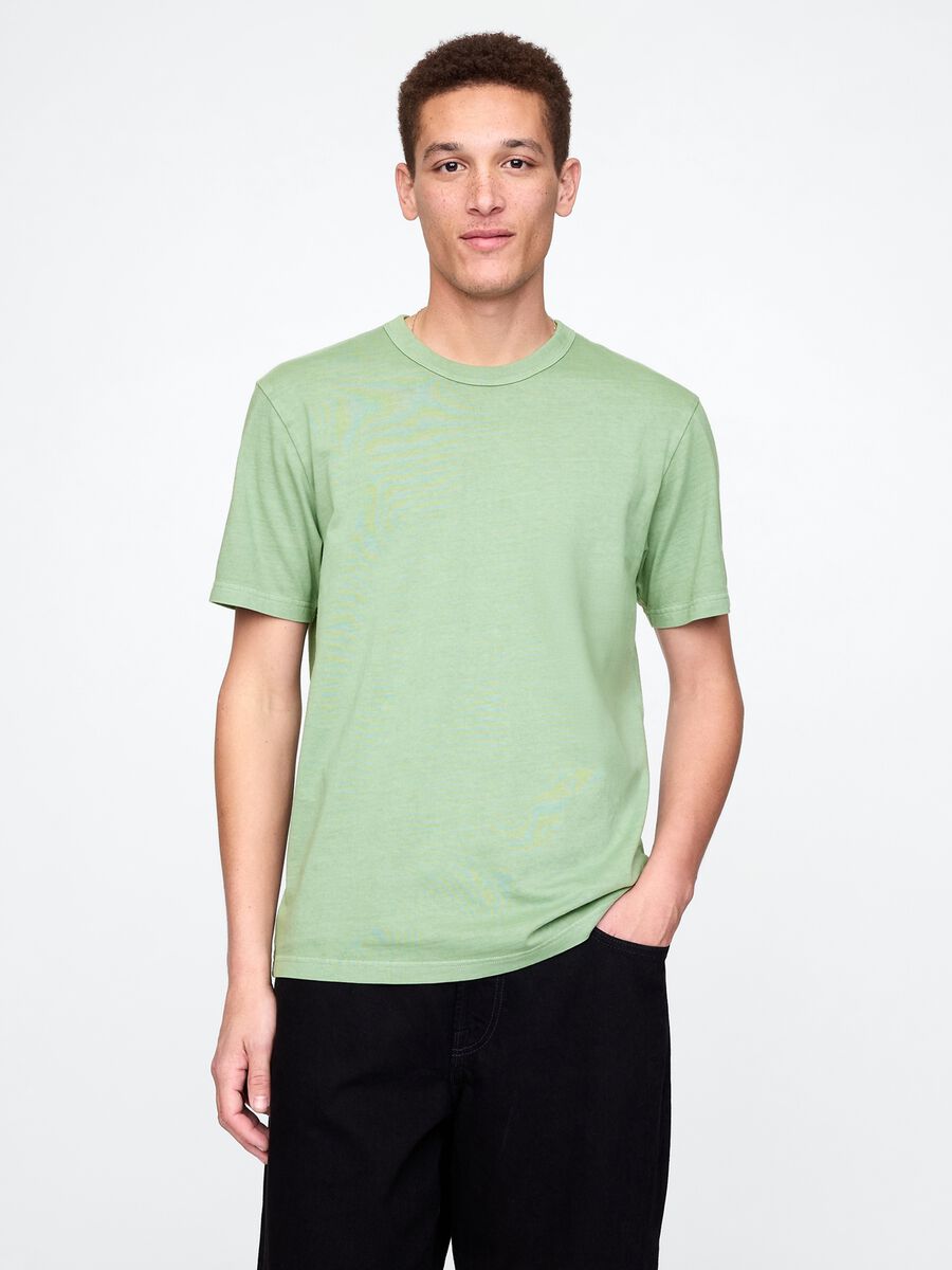 Gap Green Short Sleeve Cotton T-Shirt Man_0