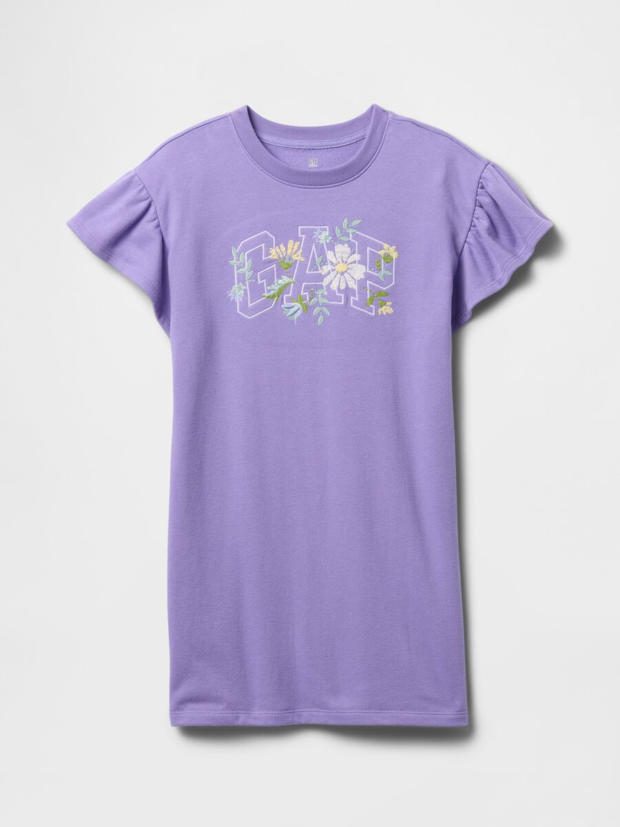 Purple Short Sleeve Dress GAP Kids Girl_3
