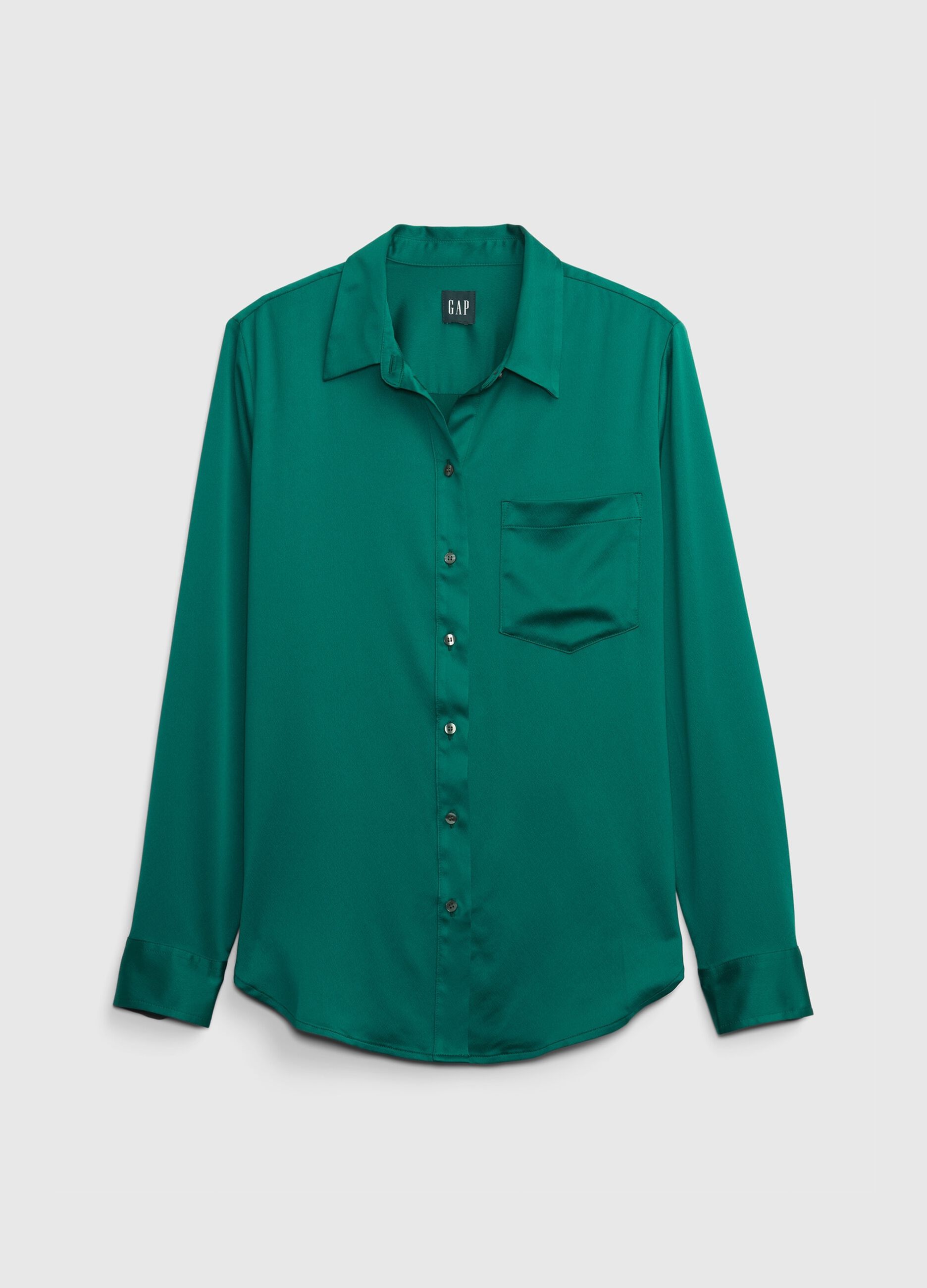 Camicia in satin con tasca_5