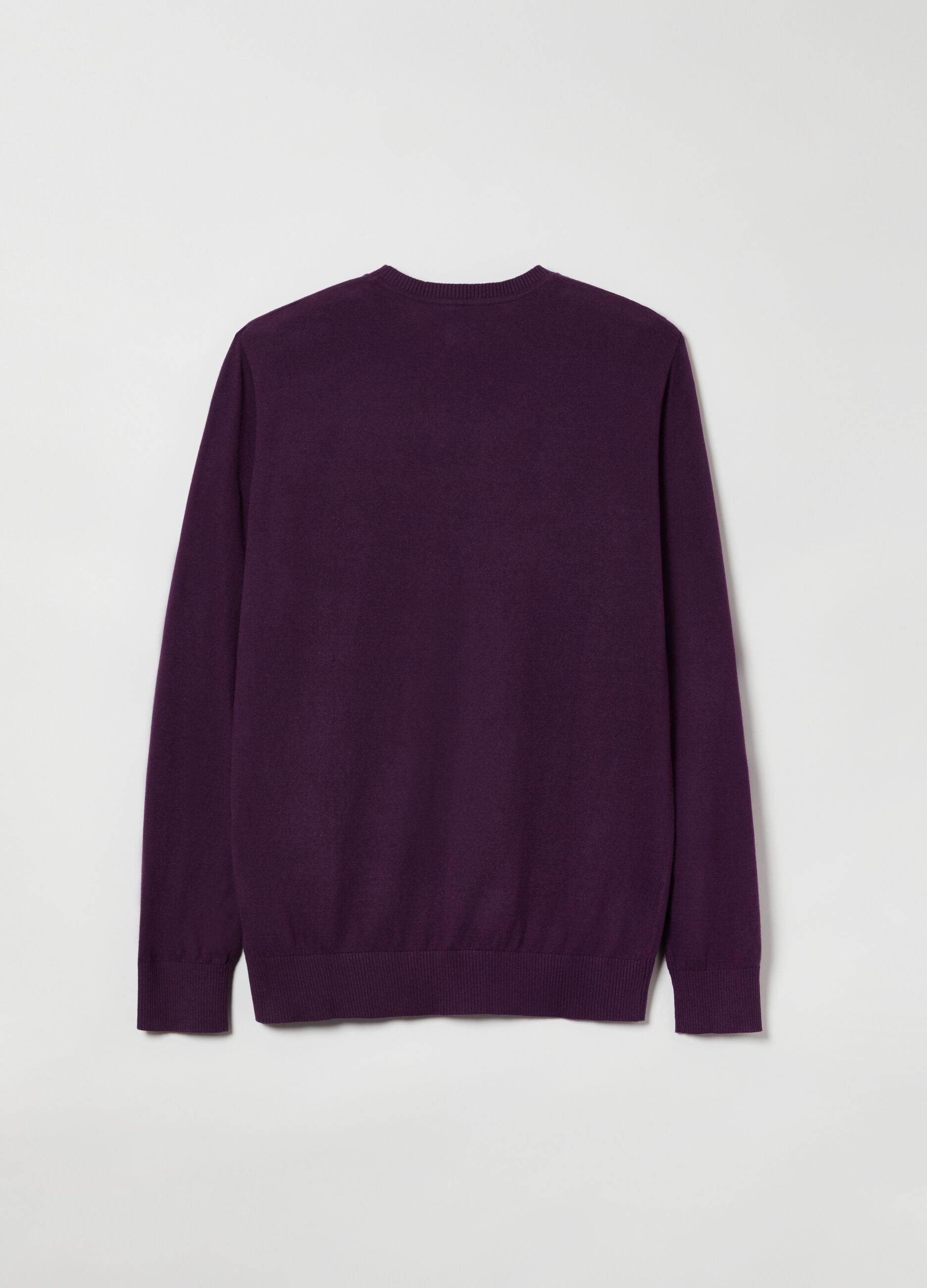 Solid colour crew neck top_1