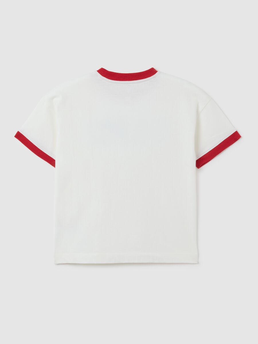T-shirt bianca a maniche corte Bambino_1