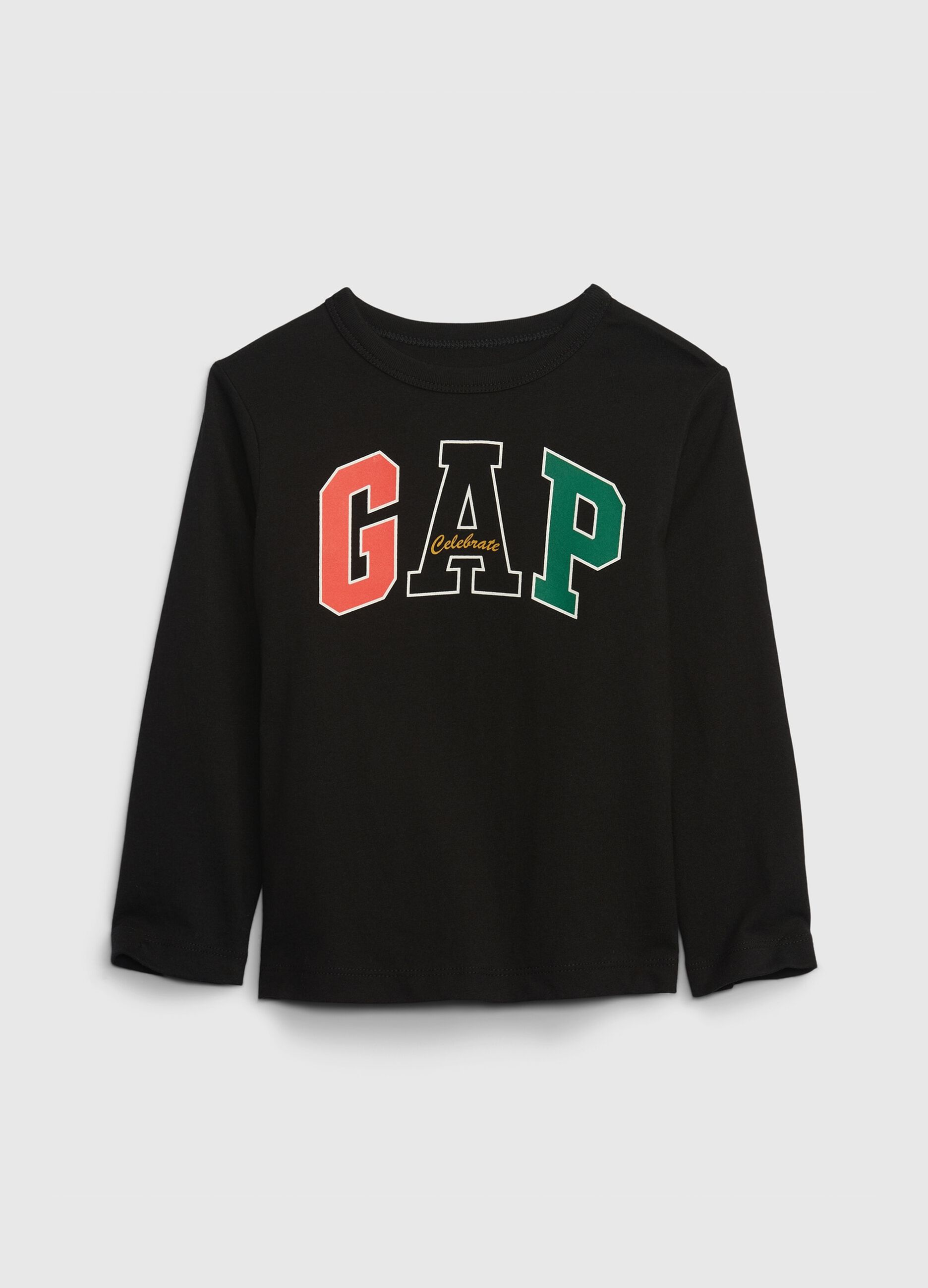 Long-sleeved T-shirt with logo print