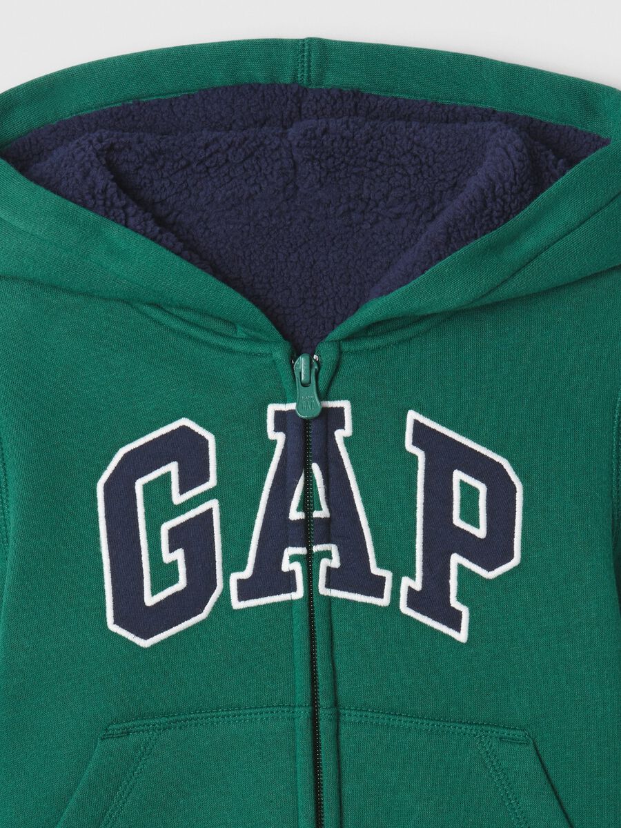 Full-zip con cappuccio interno in sherpa Bimbo_2