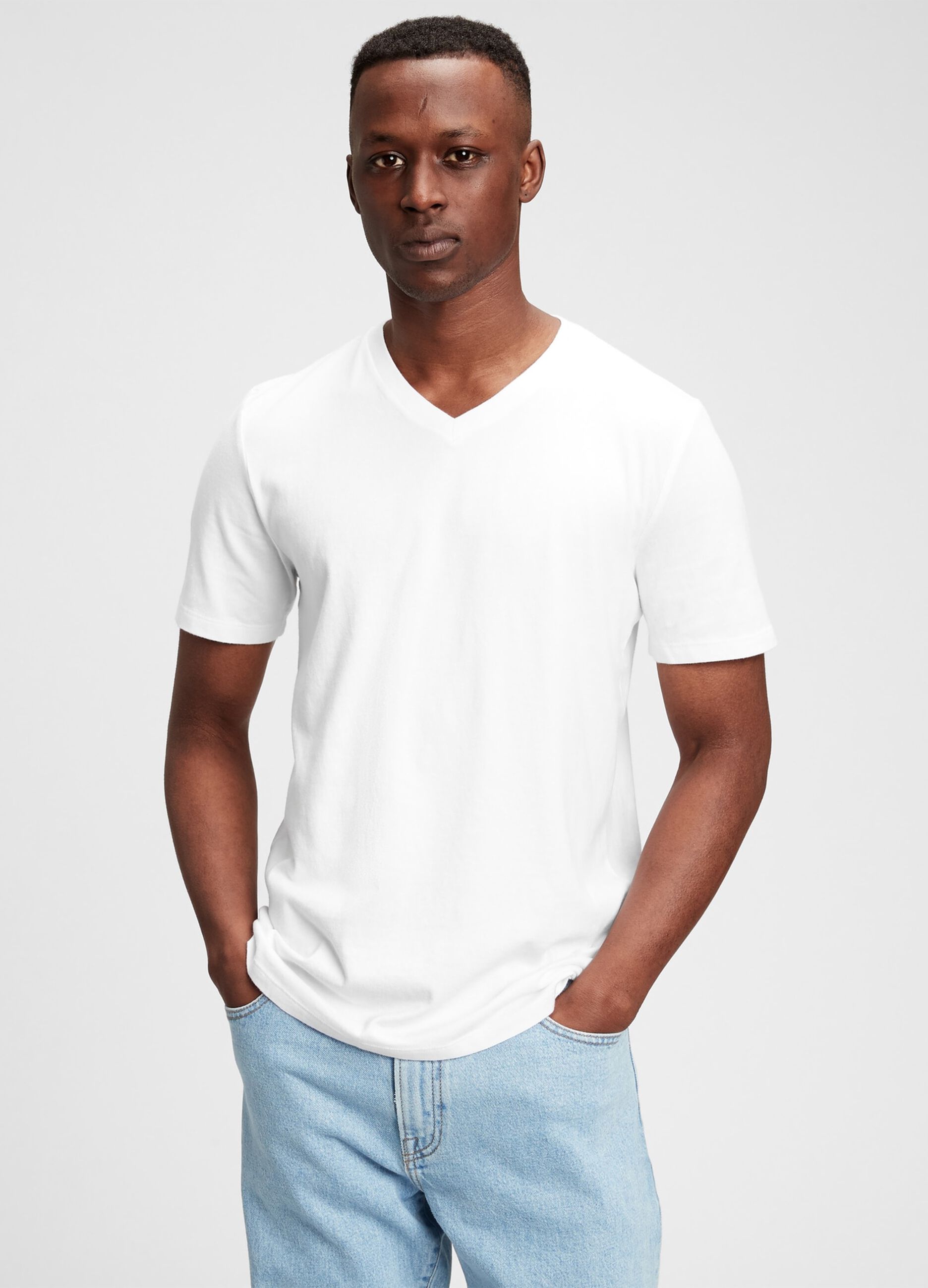 Cotton V-neck T-shirt