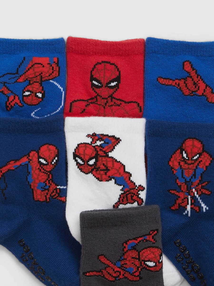 Seven-pair pack cotton Spider-Man socks Toddler Boy_1
