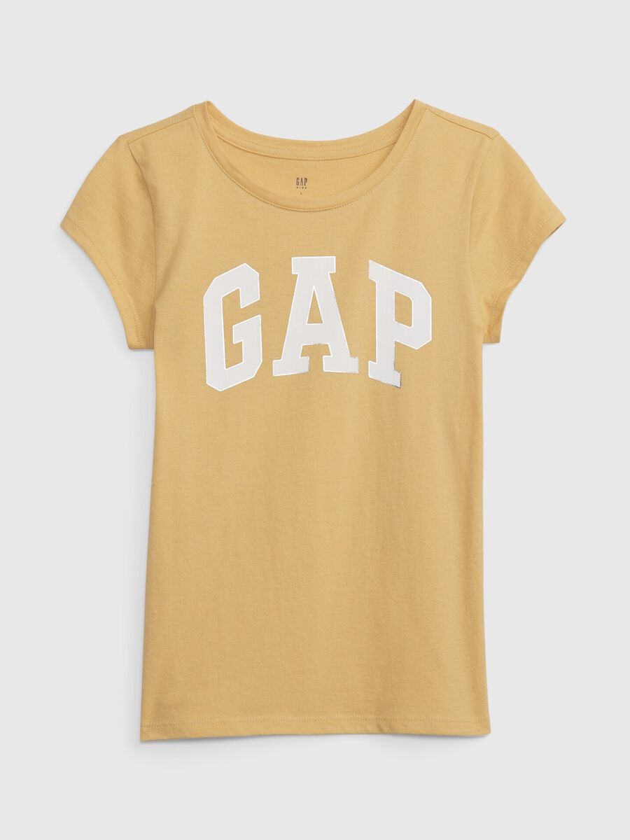 Cotton T-shirt with logo print Girl_0