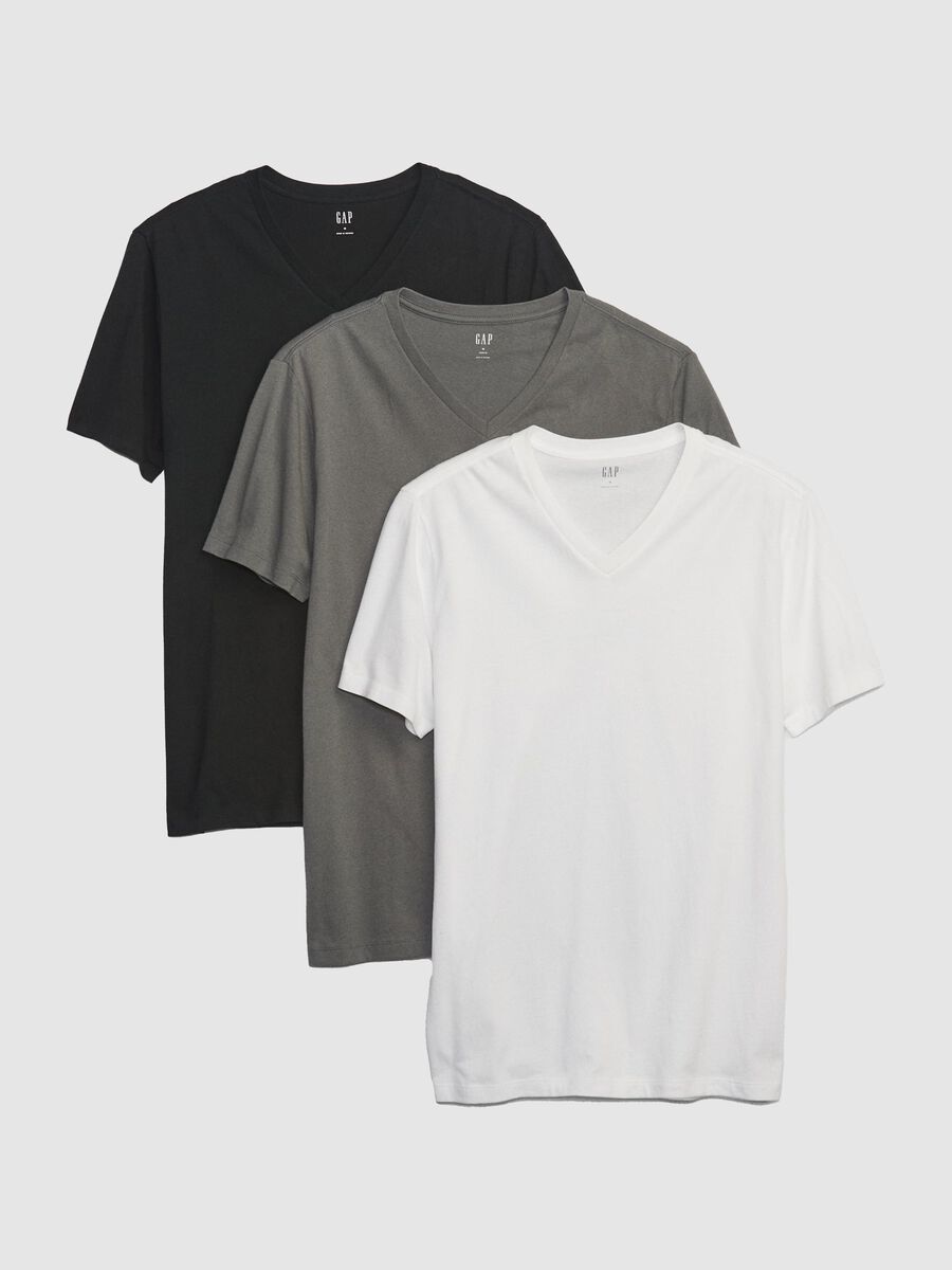 Three-pack V-neck T-shirts Man_0
