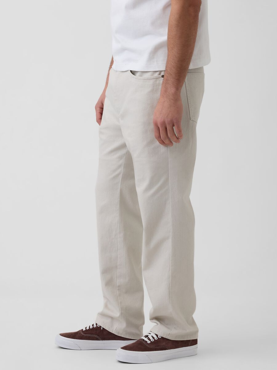 Linen and cotton blend trousers Man_2