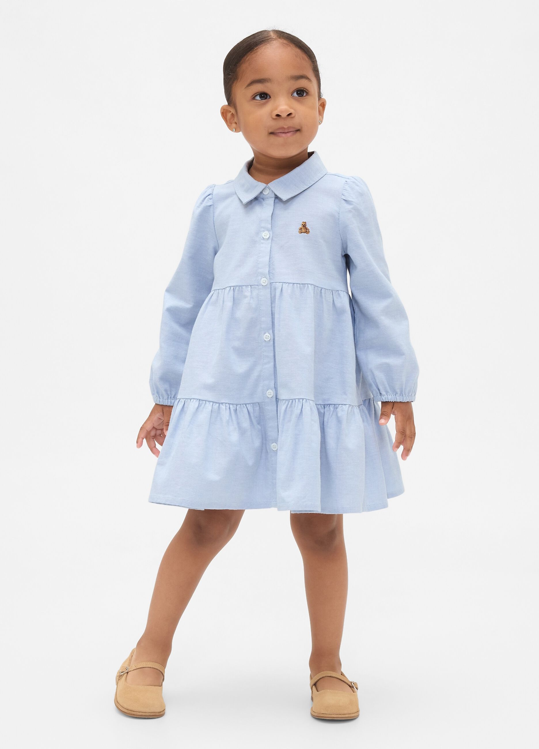 Vestito azzurro in cotone elasticizzato