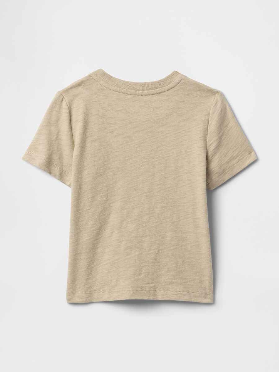 T-shirt beige con taschino Baby Boy_1