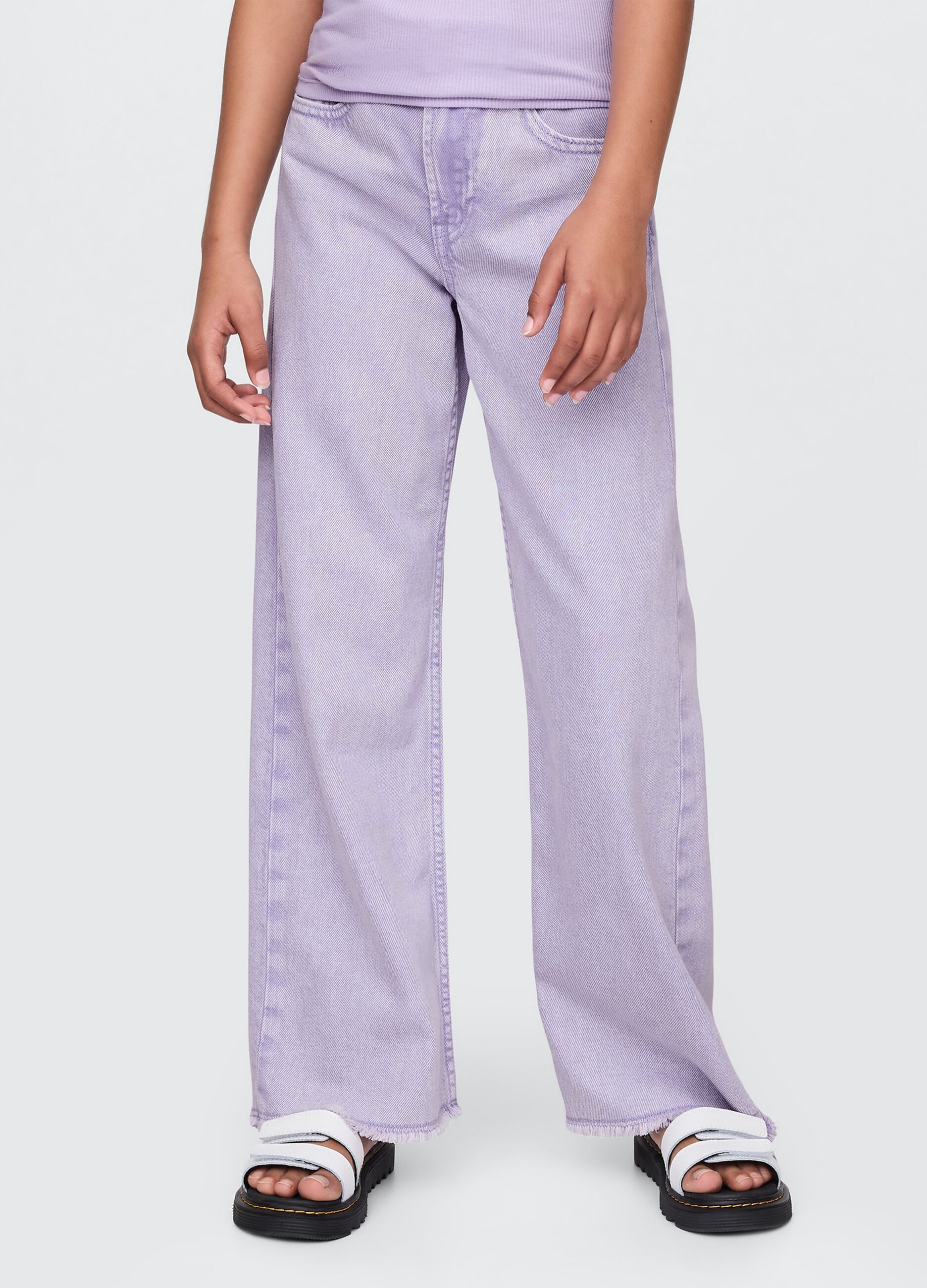 Jeans lilla wide leg in cotone e Lyocell_2