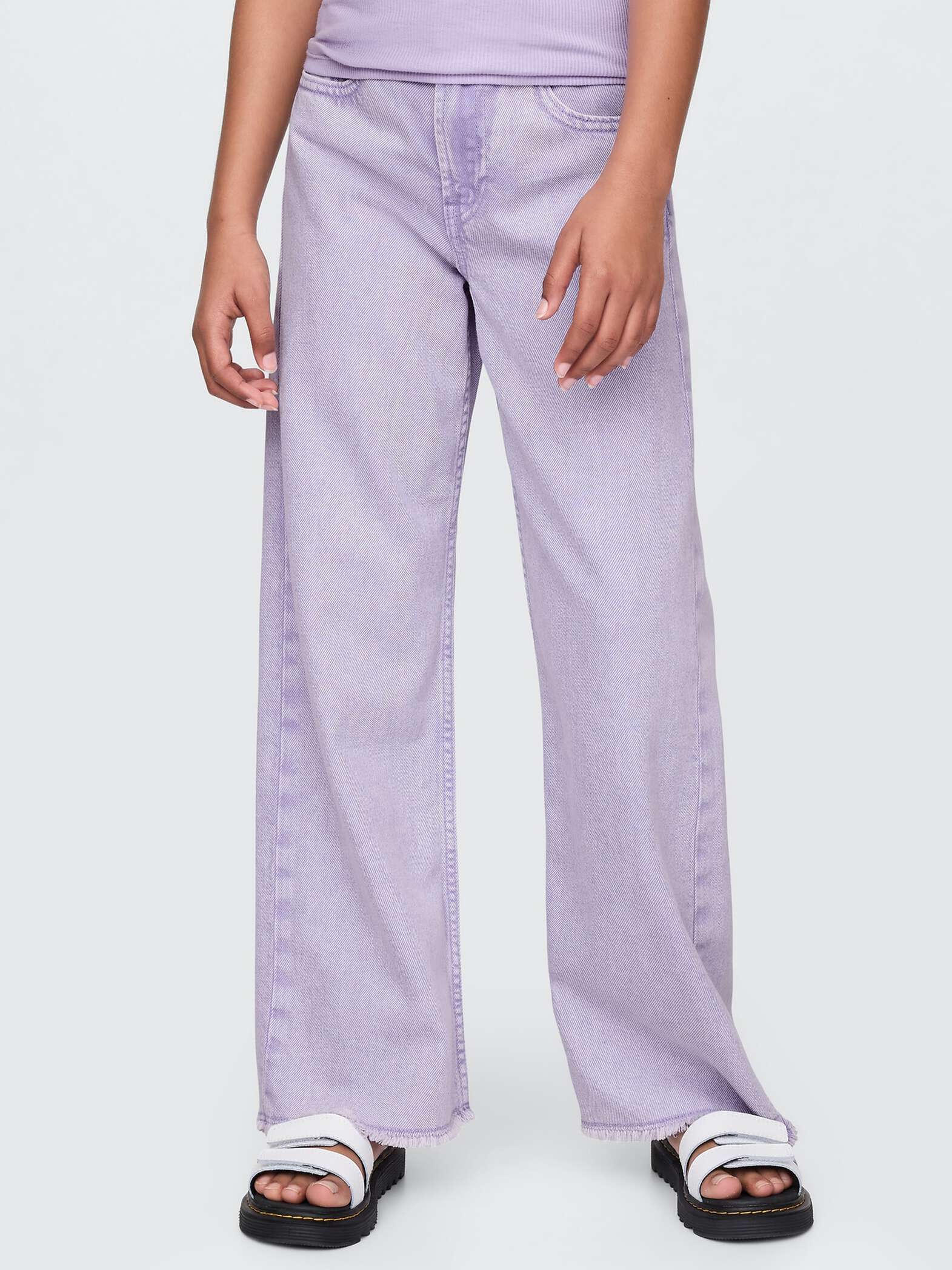 Jeans lilla wide leg in cotone e Lyocell_2