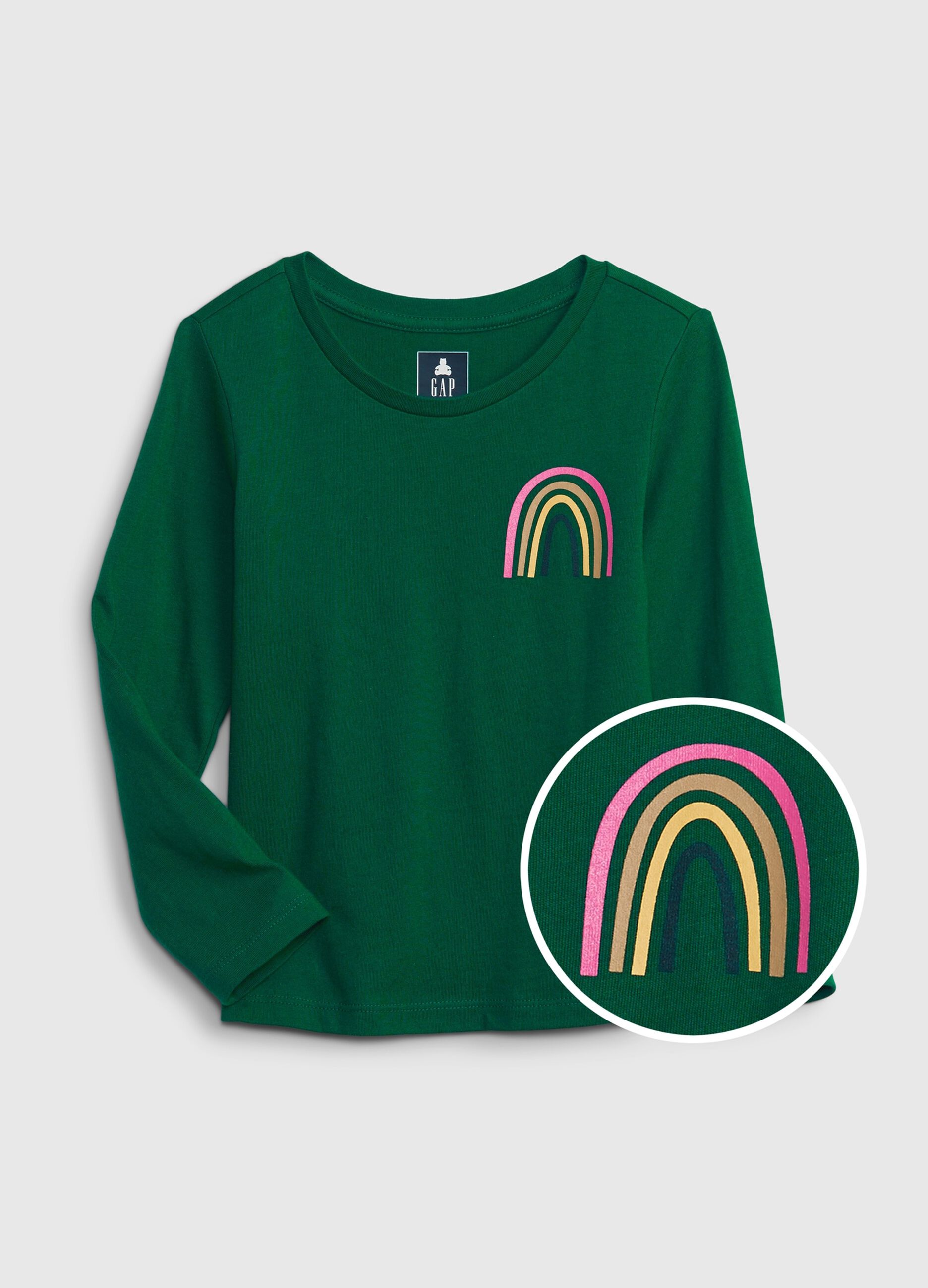T-shirt with rainbow print