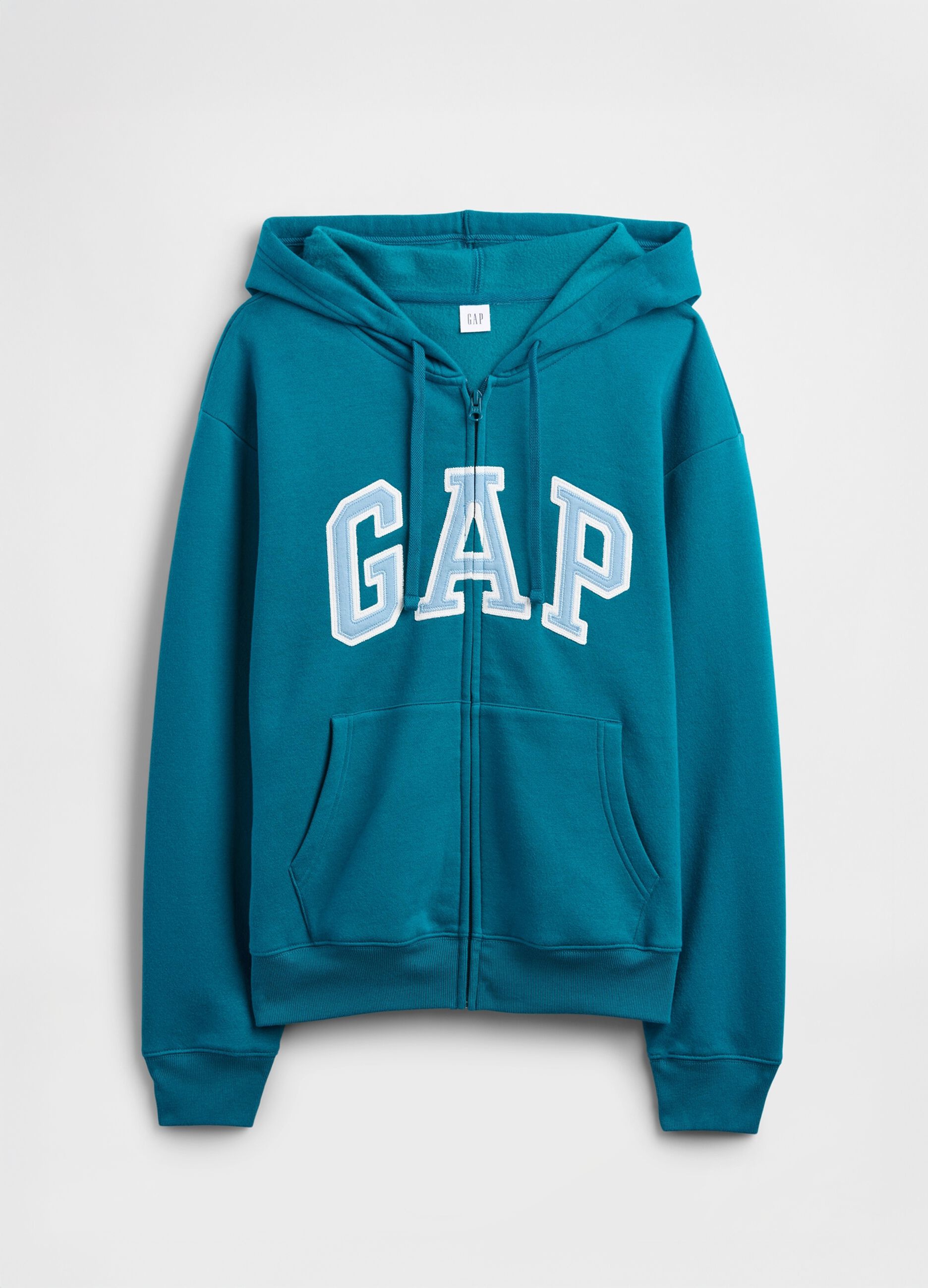 Felpa con cappuccio e zip intera